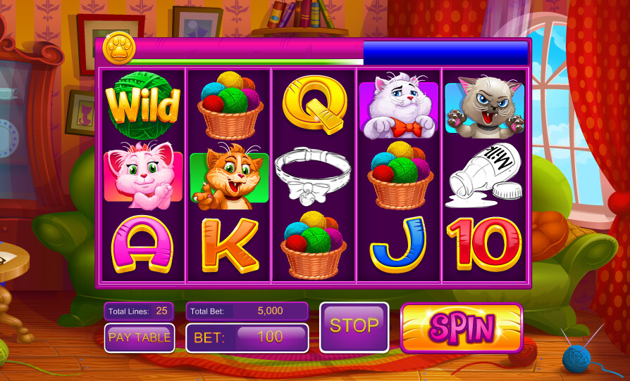 Cat Game Slot Game screenshot
Art created at another Playtika studio