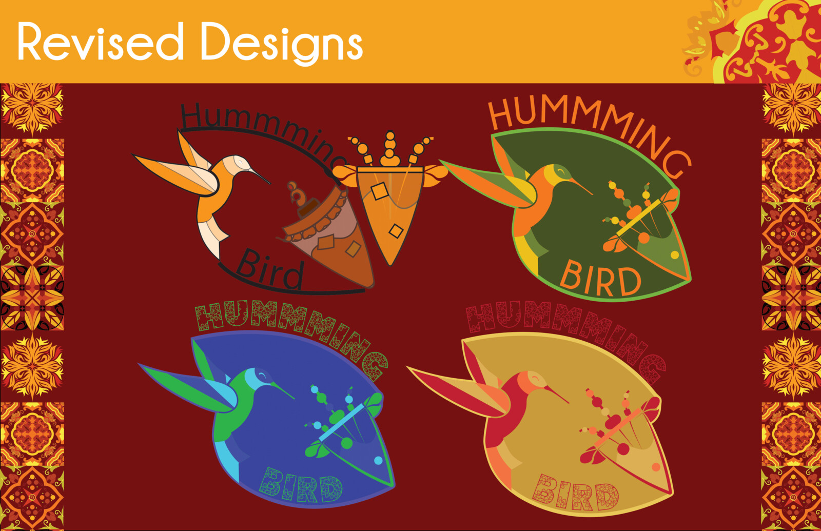 Needing to break up our first project PDF into multiple PNG's to be viewable. This whole project was a wonderful experience. We had to design a brand for our food truck. My chosen food. Tapas. This was for VC - 261. These were the color variations.