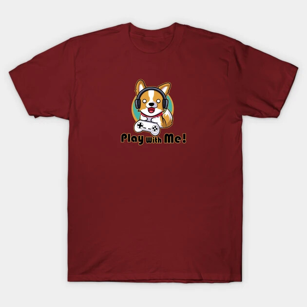 You can find the prints on teepublic.
https://www.teepublic.com/t-shirt/38464201-corgi-play-with-me?store_id=125261