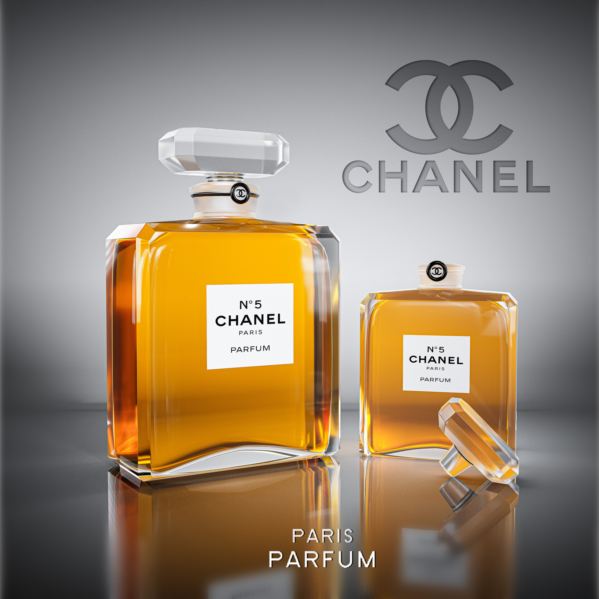 Parfum Chanel No 5 3D Model $34 - .3ds .c4d .fbx .ma .obj .max - Free3D