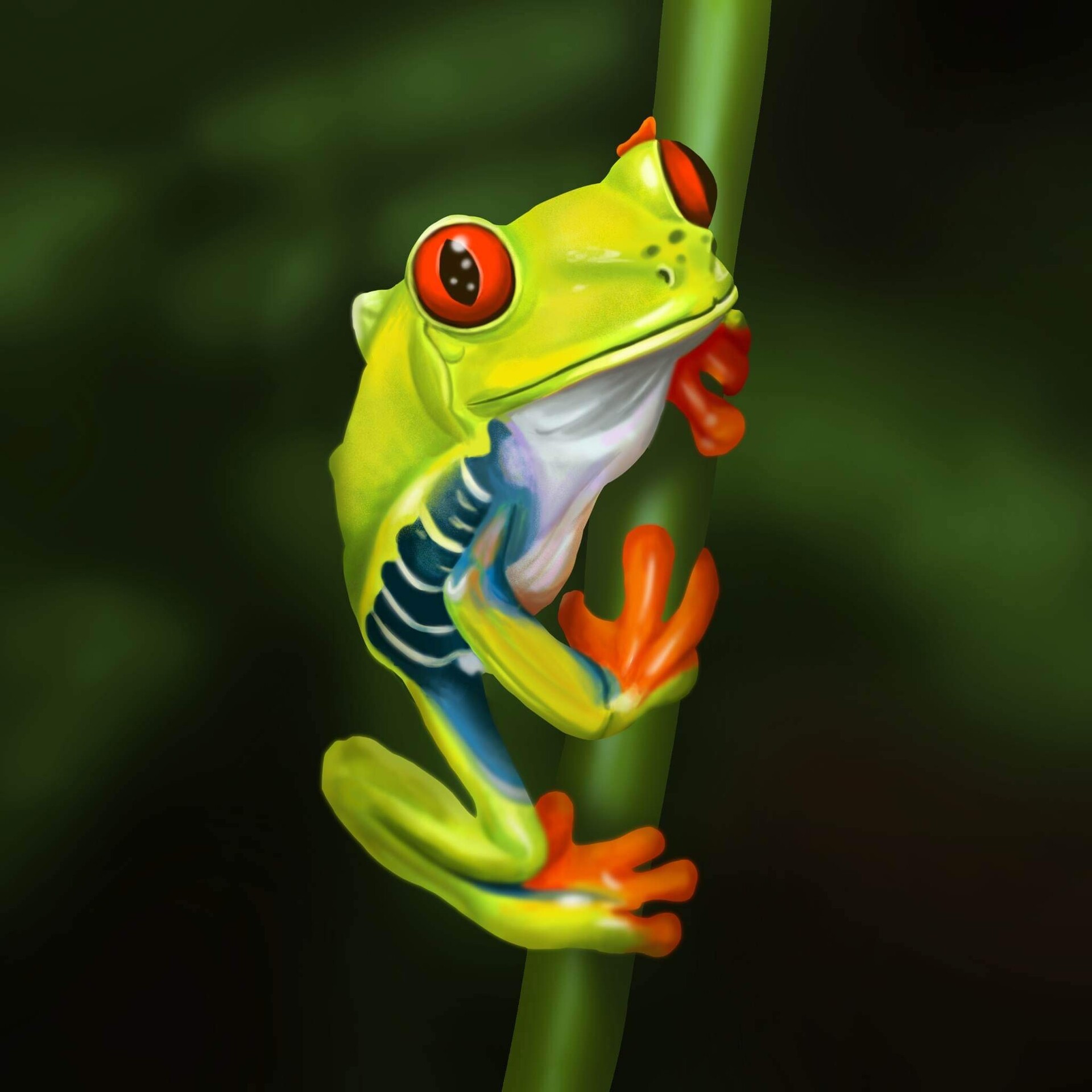 ArtStation Frog color study