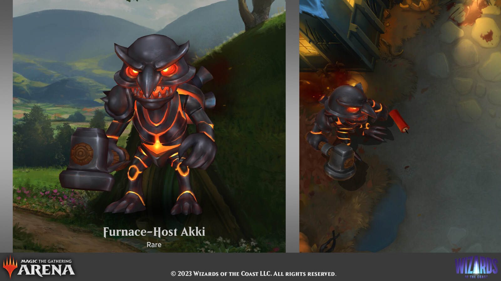 Select pet and game views for the Furnace-Host Akki