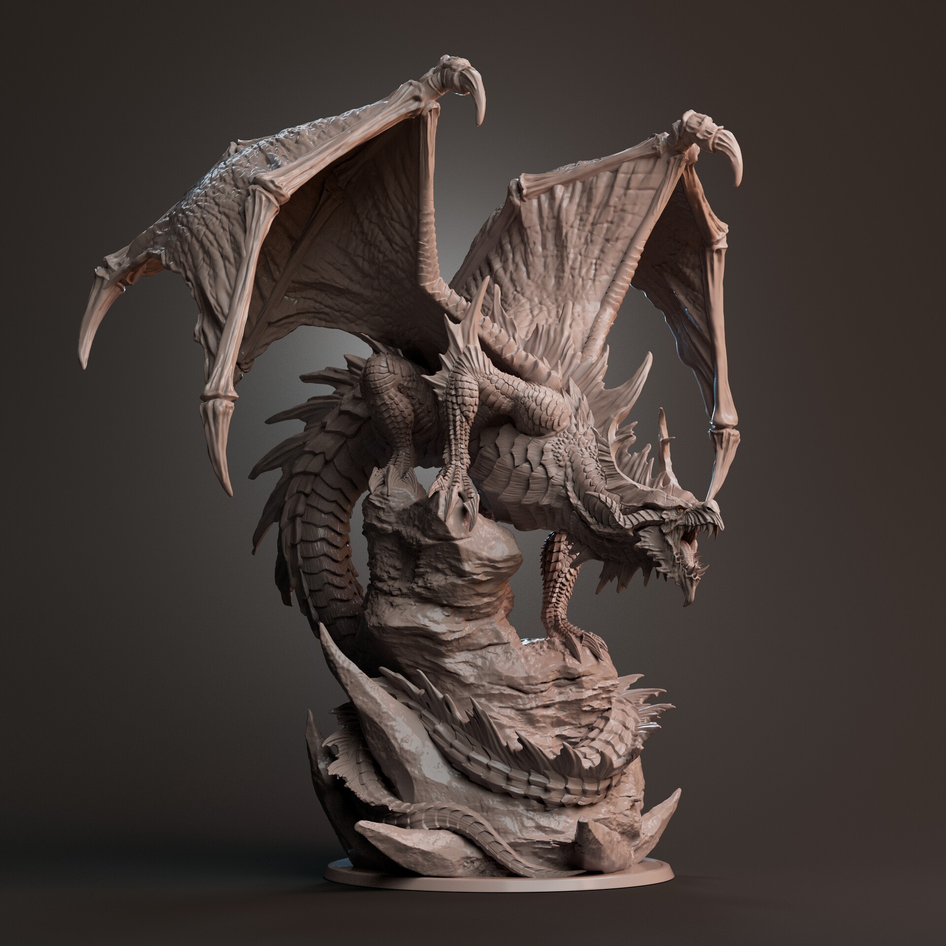 3D Print of Ancient Red Dragon by ivanconnors