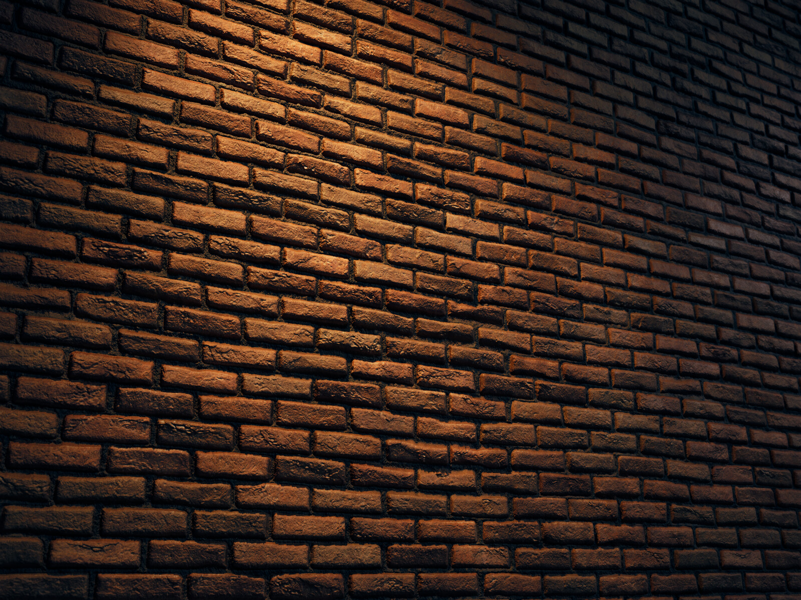 Brick texture created in Substance Designer with mesh generated using height map information.