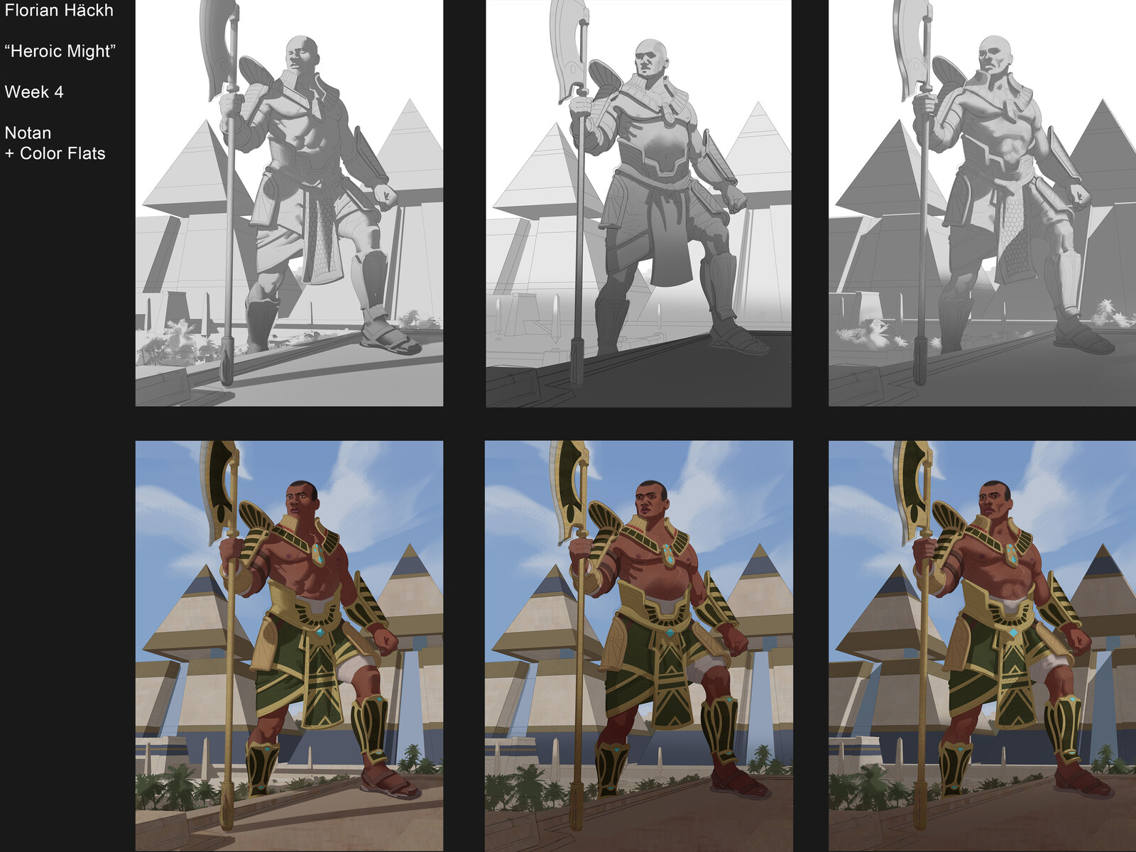 color flats and notan-studies