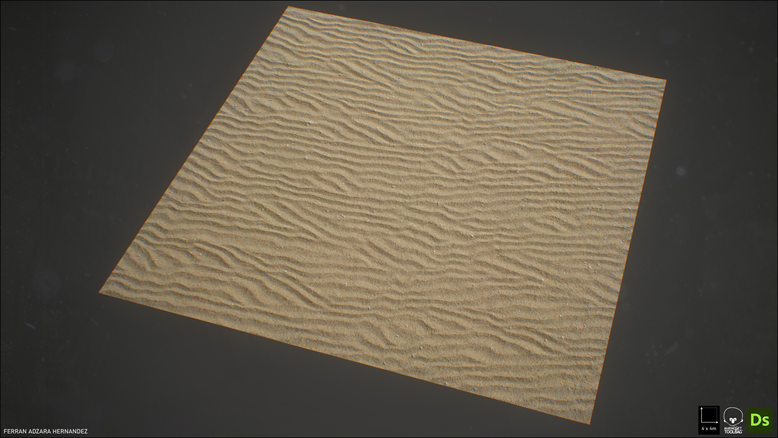 Crossed-Wind Sand tiling at 4x4m