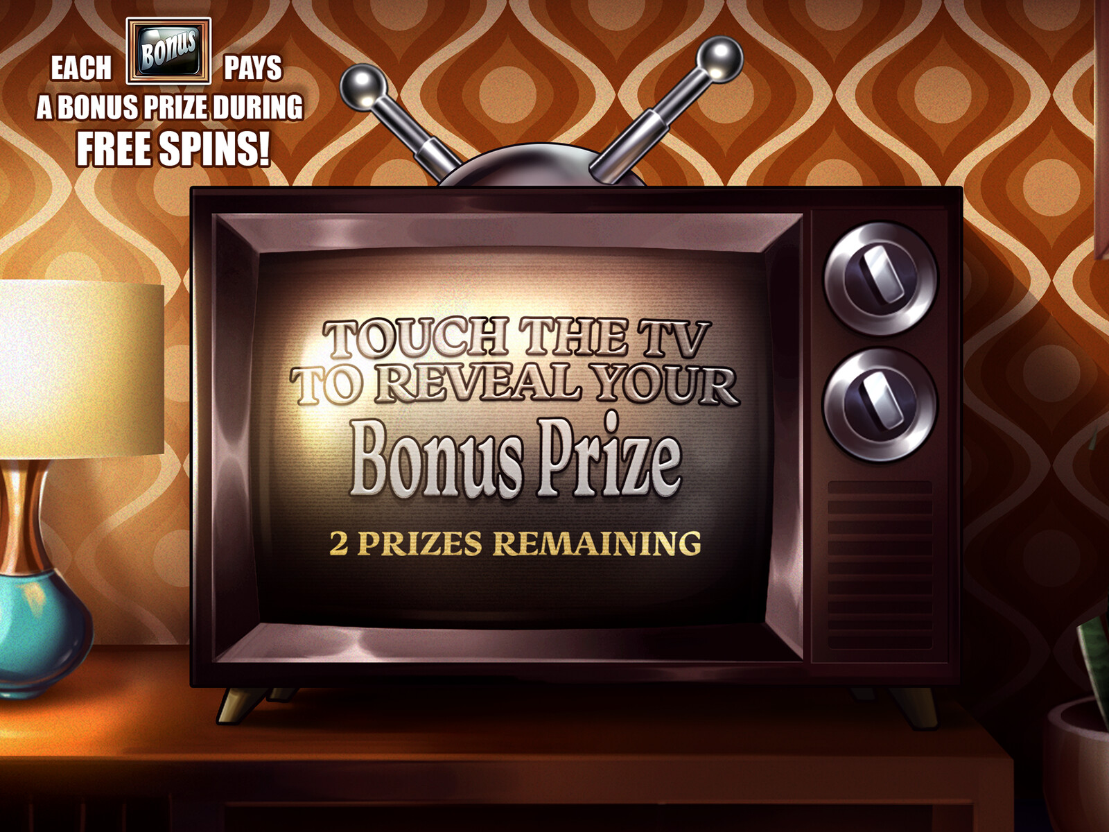 Rerun Riches
Retro TV themed Bonus game.
Artist: Iga Boryczka