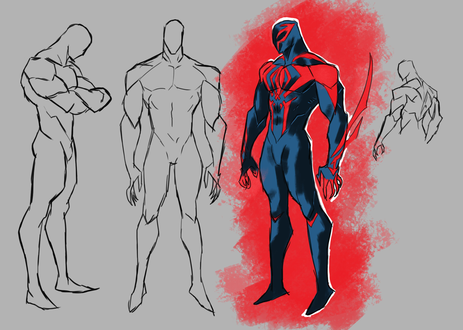 ArtStation SpiderMan 2099 coloring