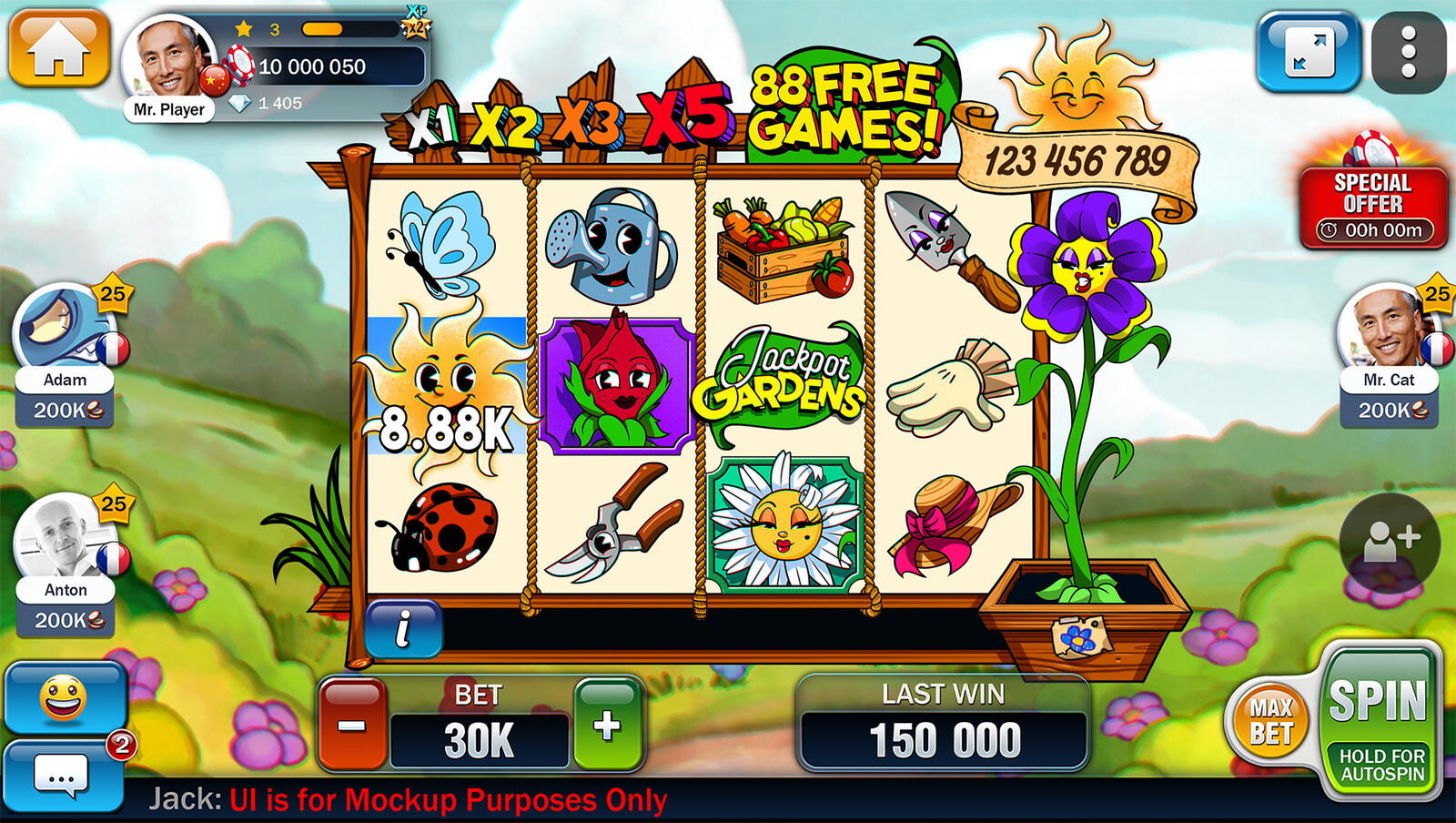 Jackpot Gardens
Inspired by 1930's cartoons and gardening. Collect the sun symbols to make the flower grow.
Artist: Iga Boryczka