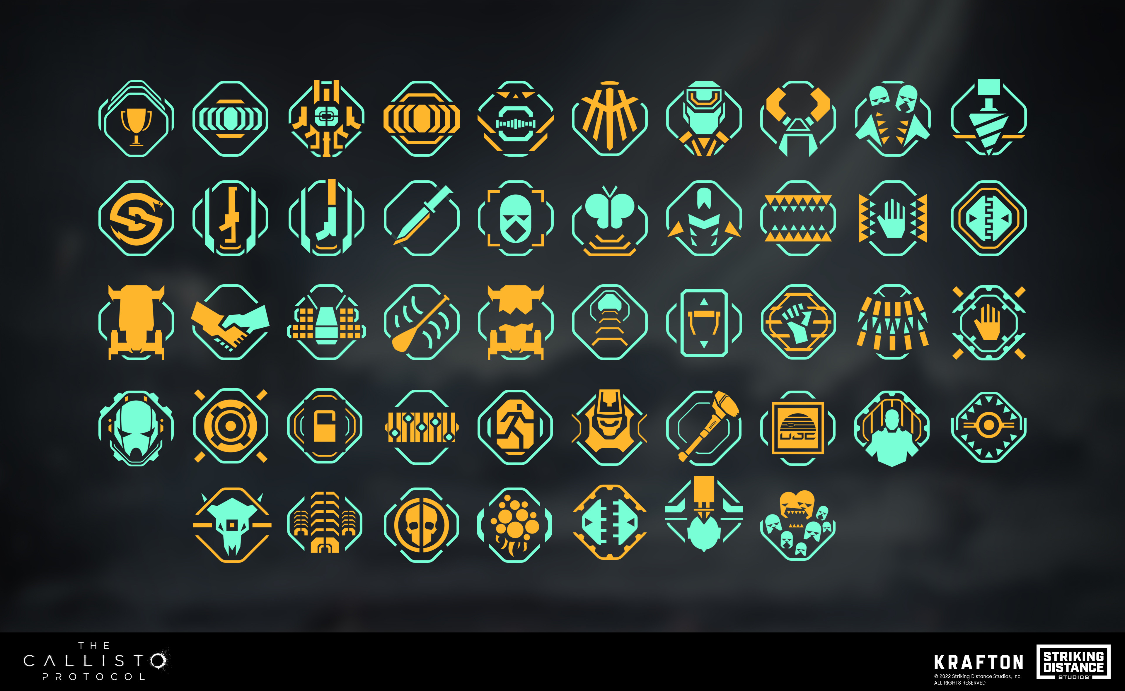 UI Icons for Achievements and Trophies to be used for different console platforms.