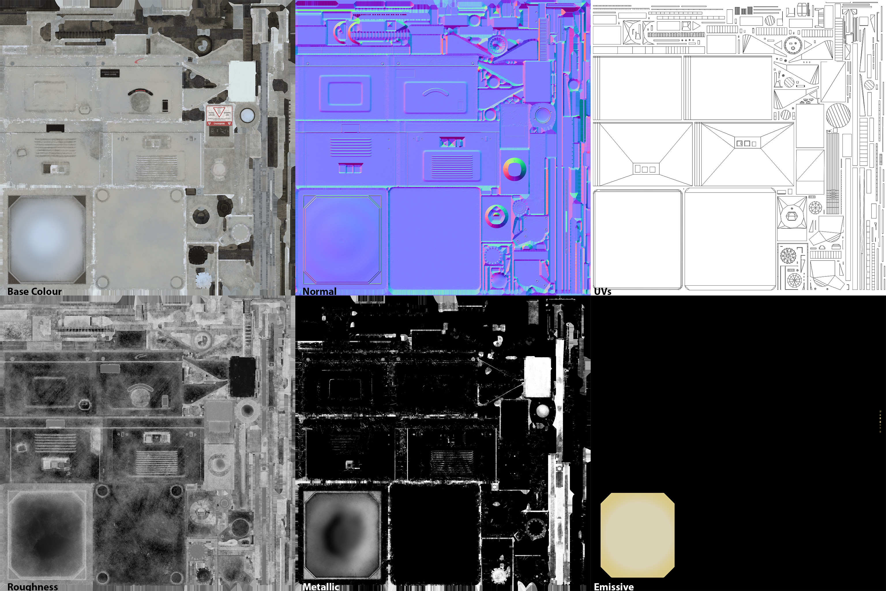 5 2K textures in total.