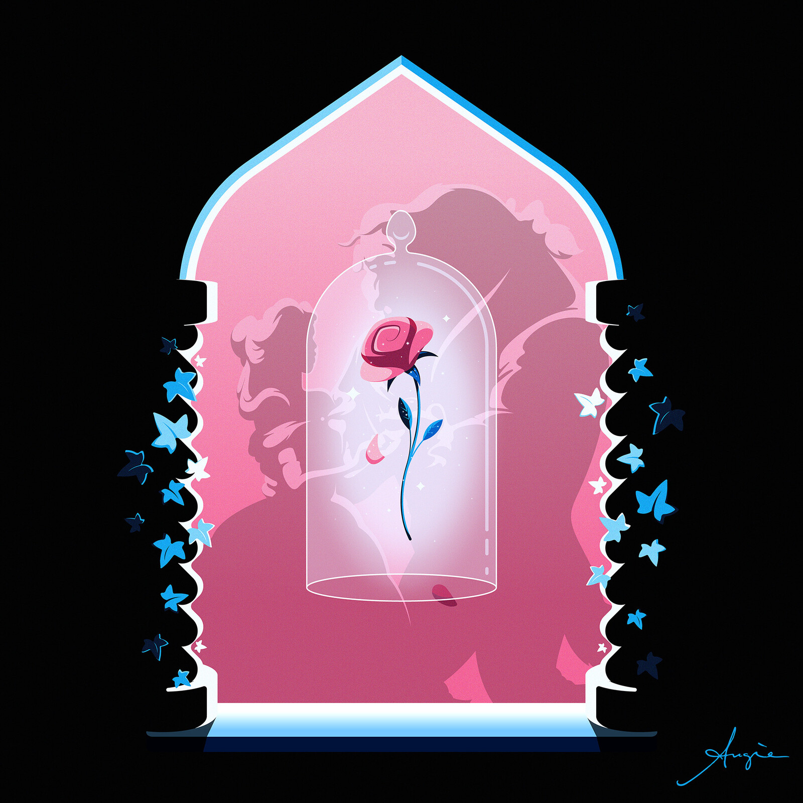 The final art - pink version.