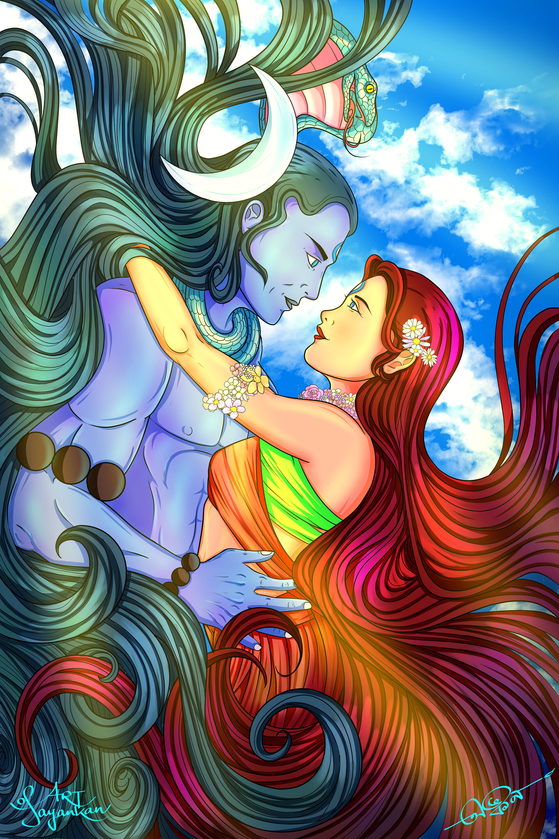 ArtStation - Shiva Parvati, image size:1920x2880