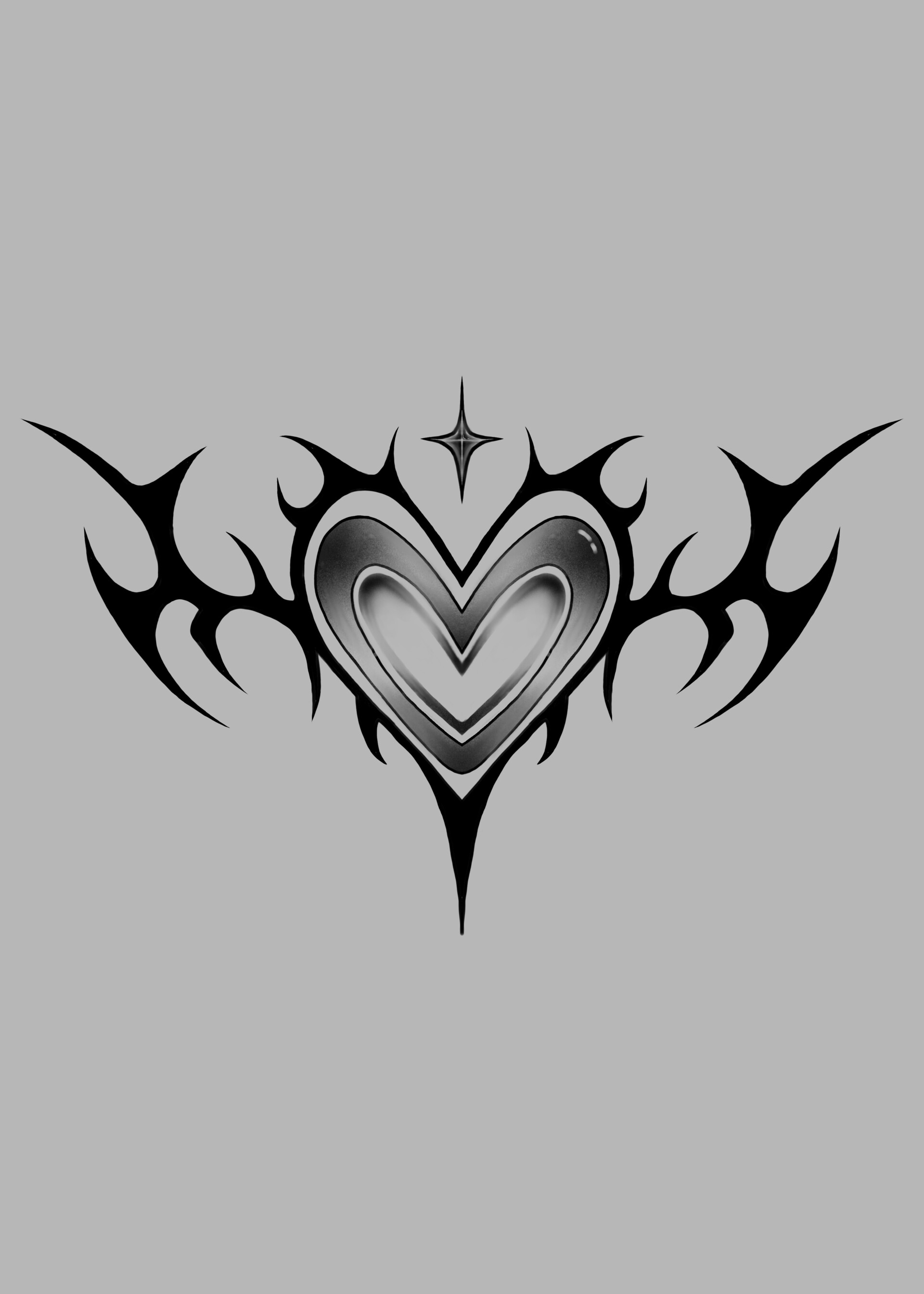 ArtStation Heart cyber sigilism tattoo