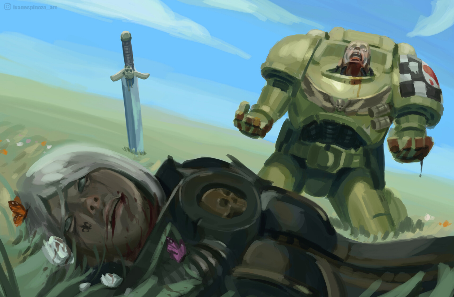 ArtStation Blood on the leaves