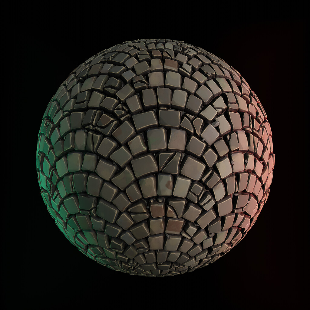 Arc Pavers - Substance Designer Stylized Material