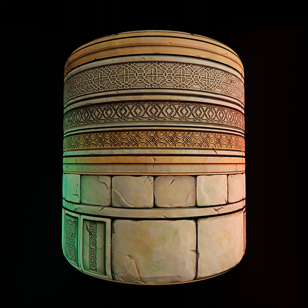 ArtStation Stylized Stone Trim Sheet