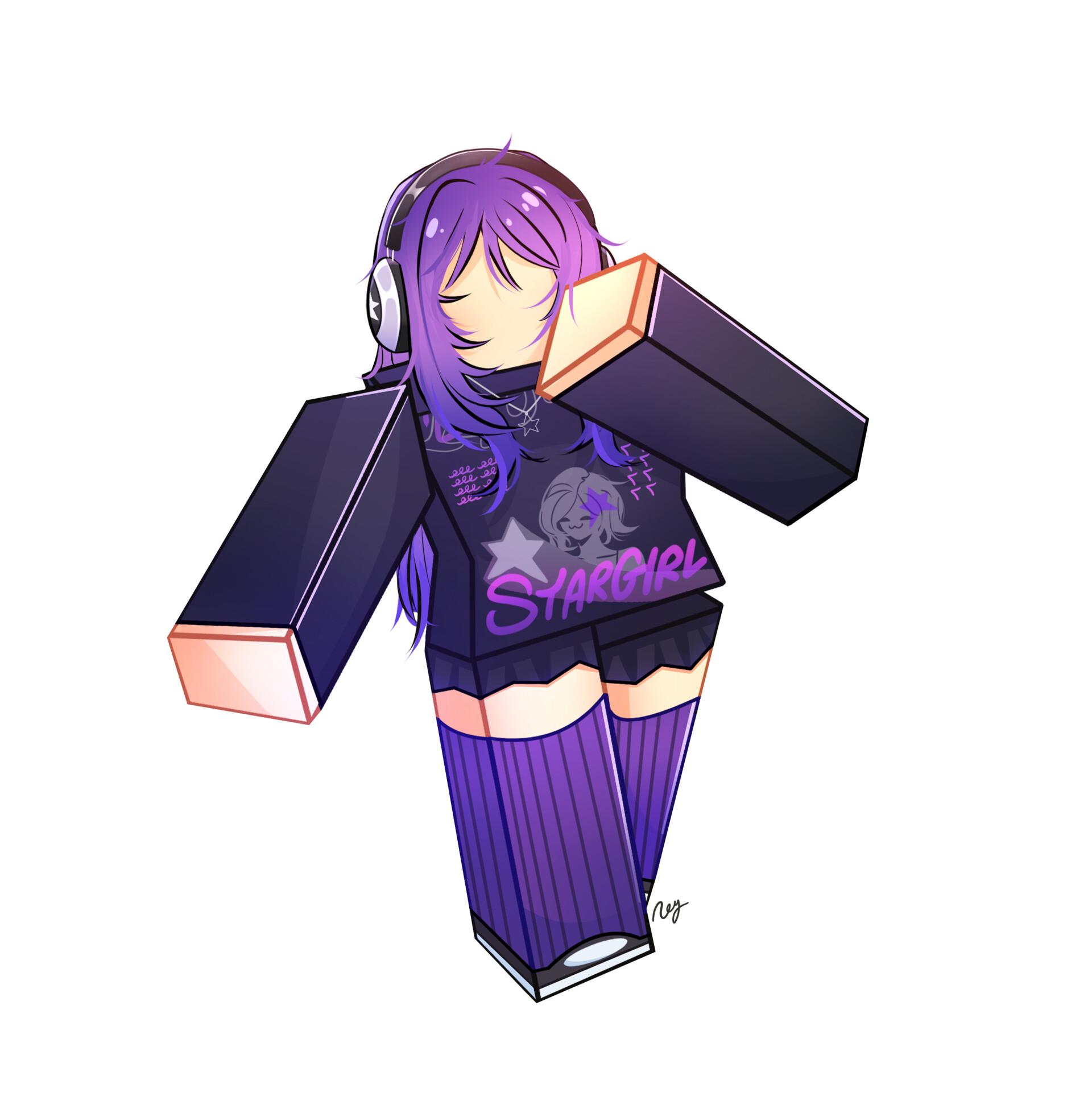 ArtStation - Commission Artwork / Purple Girl