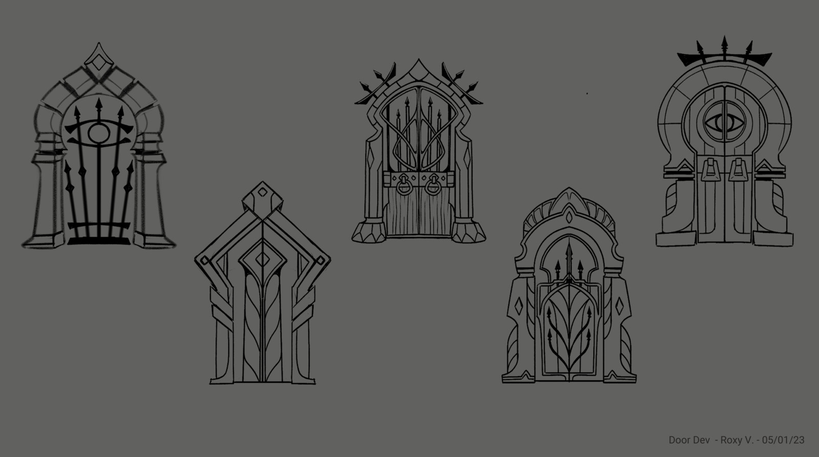 Door development sketches