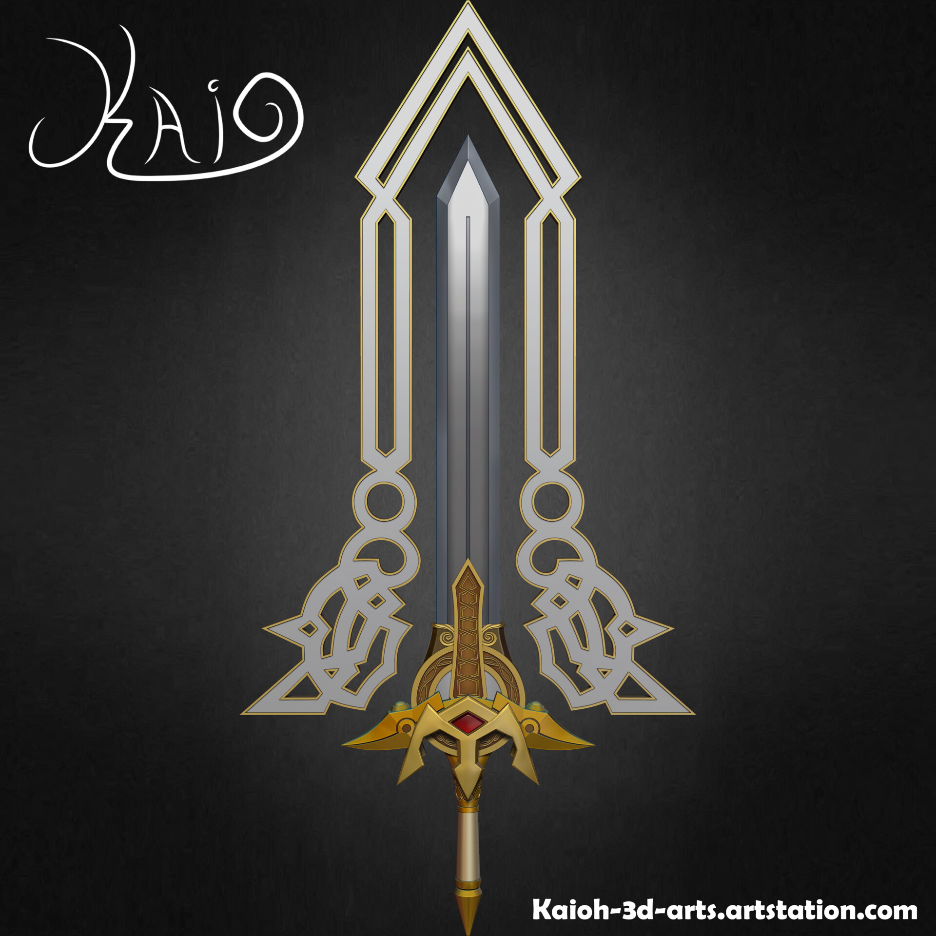 ArtStation - Commision - Excalibur from Sonic and the Black Knight, image size:1920x1920