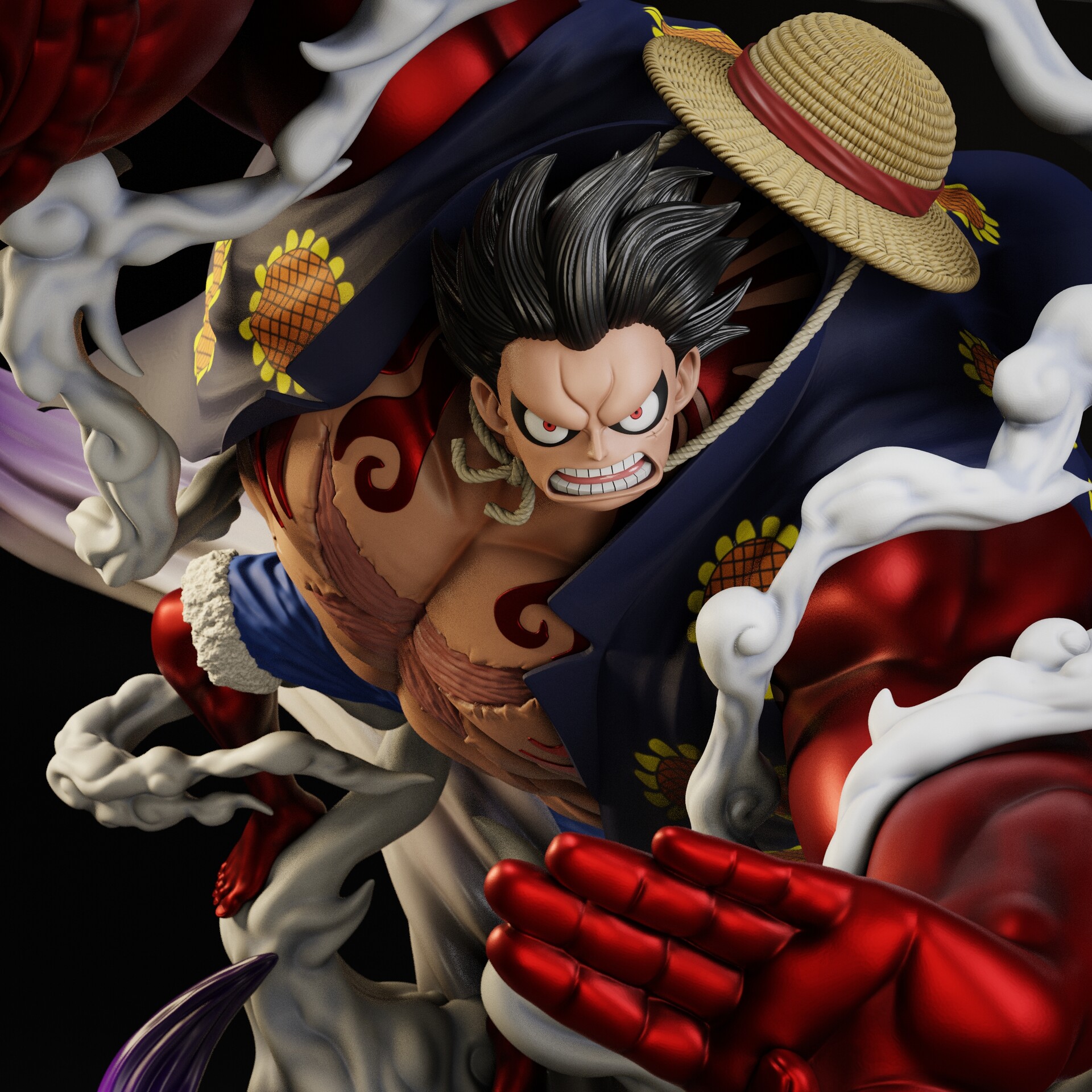 ArtStation - One Piece - Monkey D. Luffy (Gear Fourth)