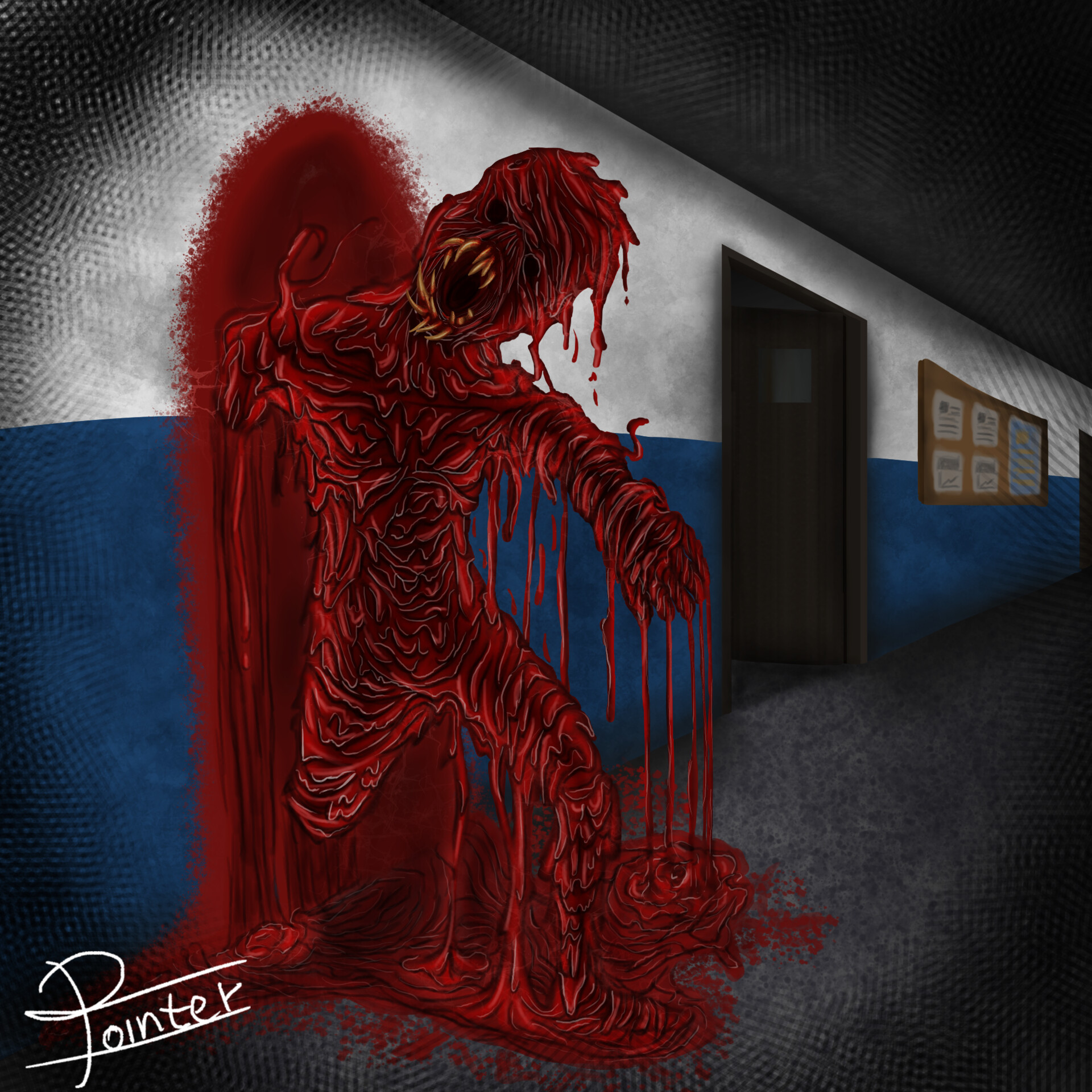 ArtStation - Zumbi de Sangue Liquefeito Scene, image size:1920x1920