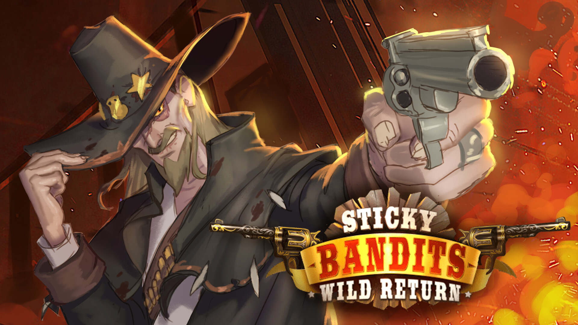 ArtStation Sticky Bandits Trail of Blood concept art, splash and