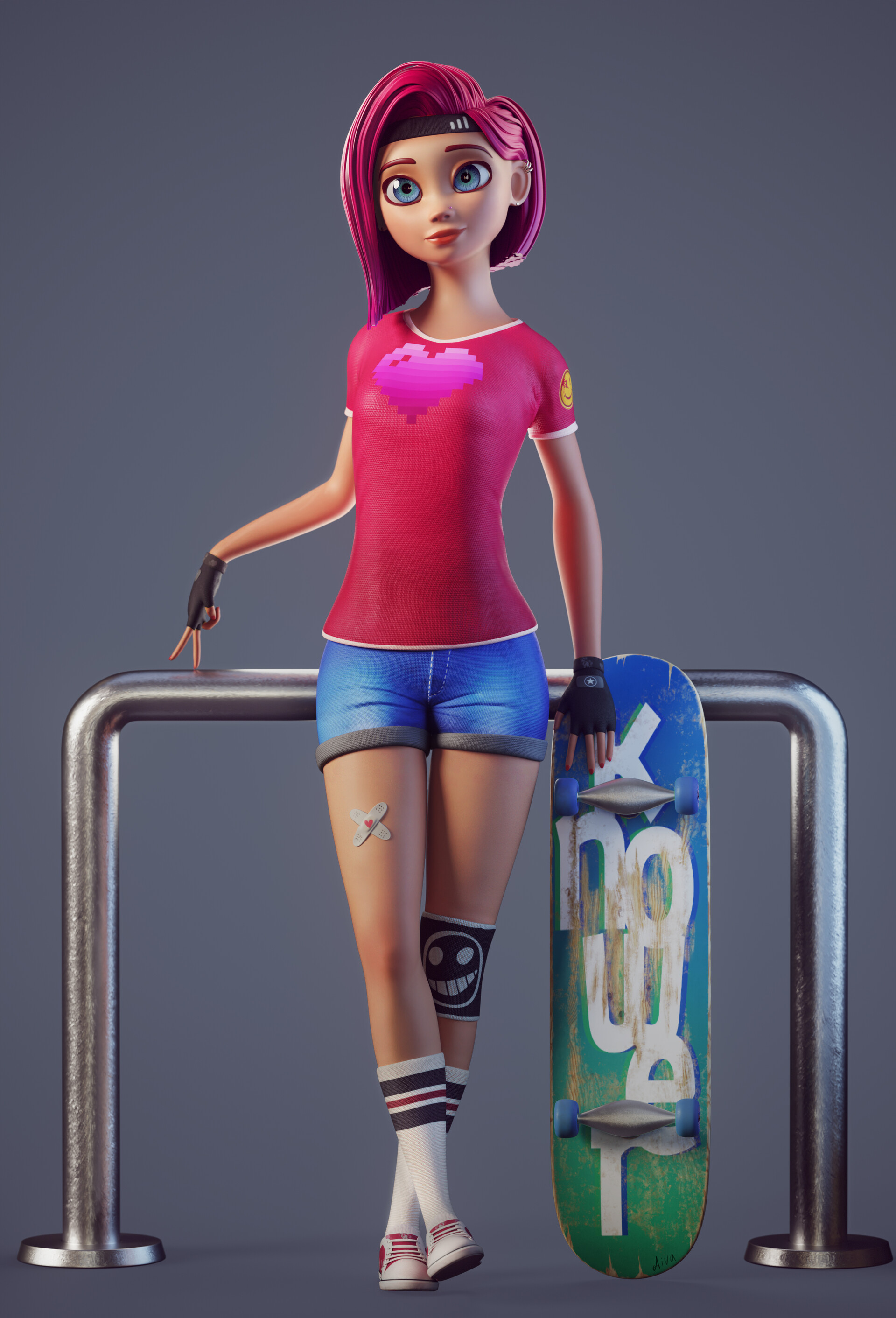 ArtStation - Skater girl