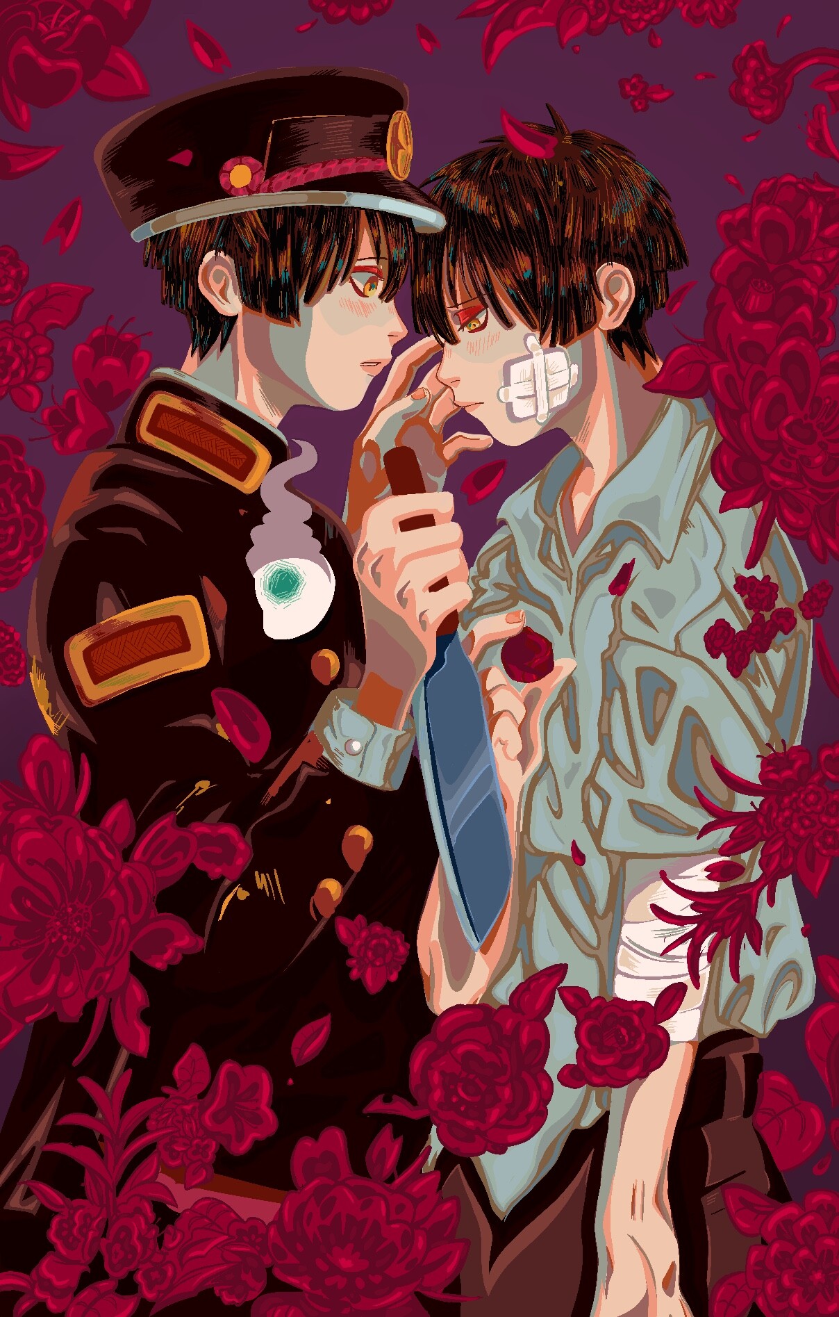 ArtStation - Toilet Bound Hanako-Kun Chapter Cover Redraw (+ Process)