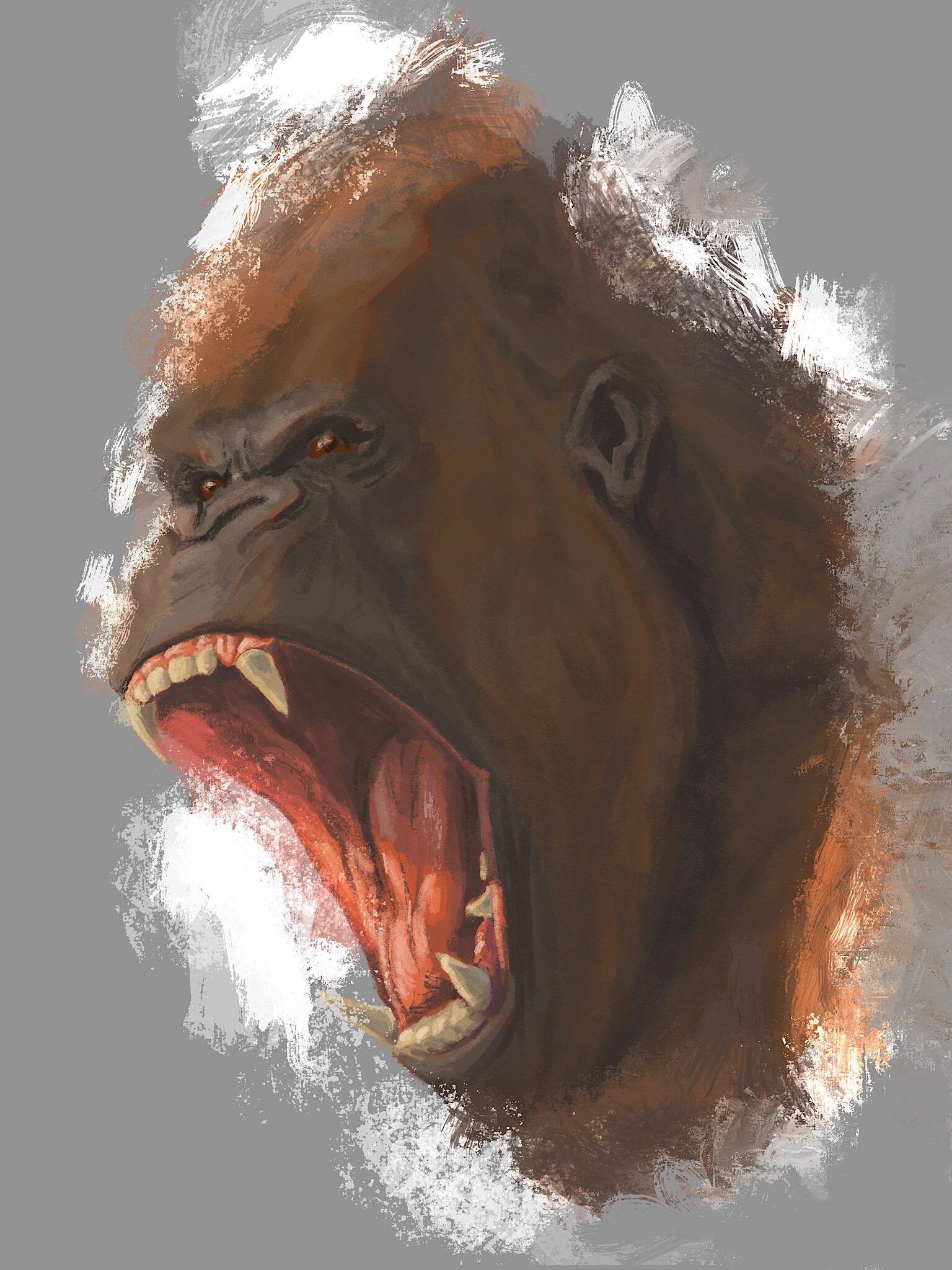 angry ape drawing