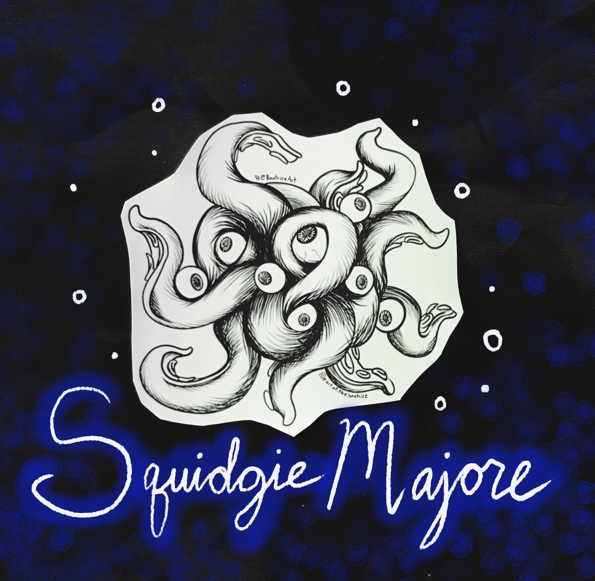 Squidgie Majore, the largest and most complex of the Squidgie sticker set.