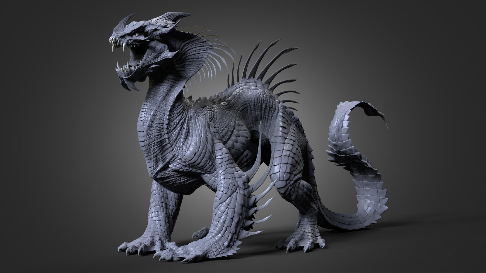 Razorback Whiptail Grey Renders