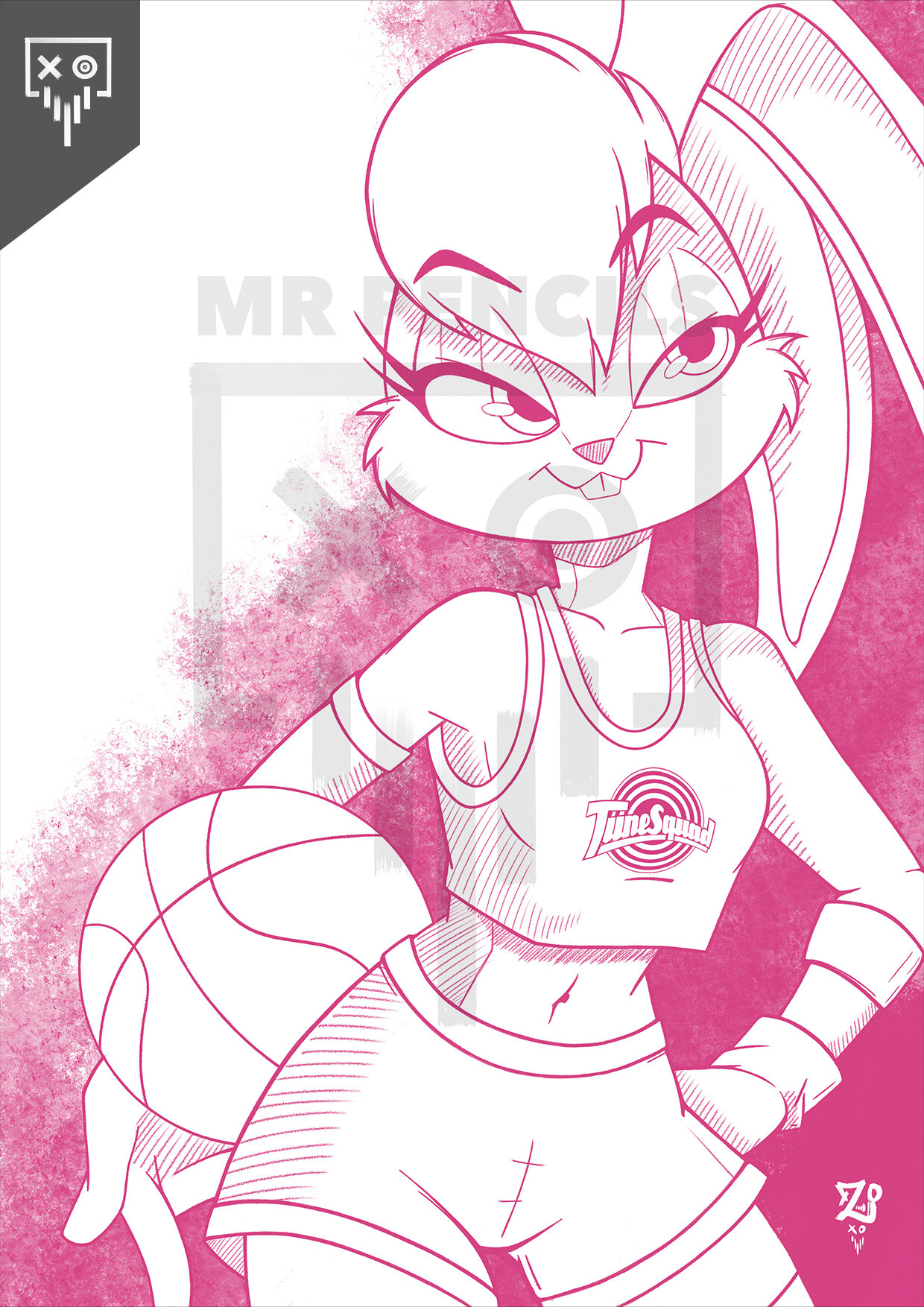 Lola Bunny Spinning Basketball Coloring Pages  Download  Print Online  Coloring Pages for Free  Col  Bunny coloring pages Coloring pages  Online coloring pages