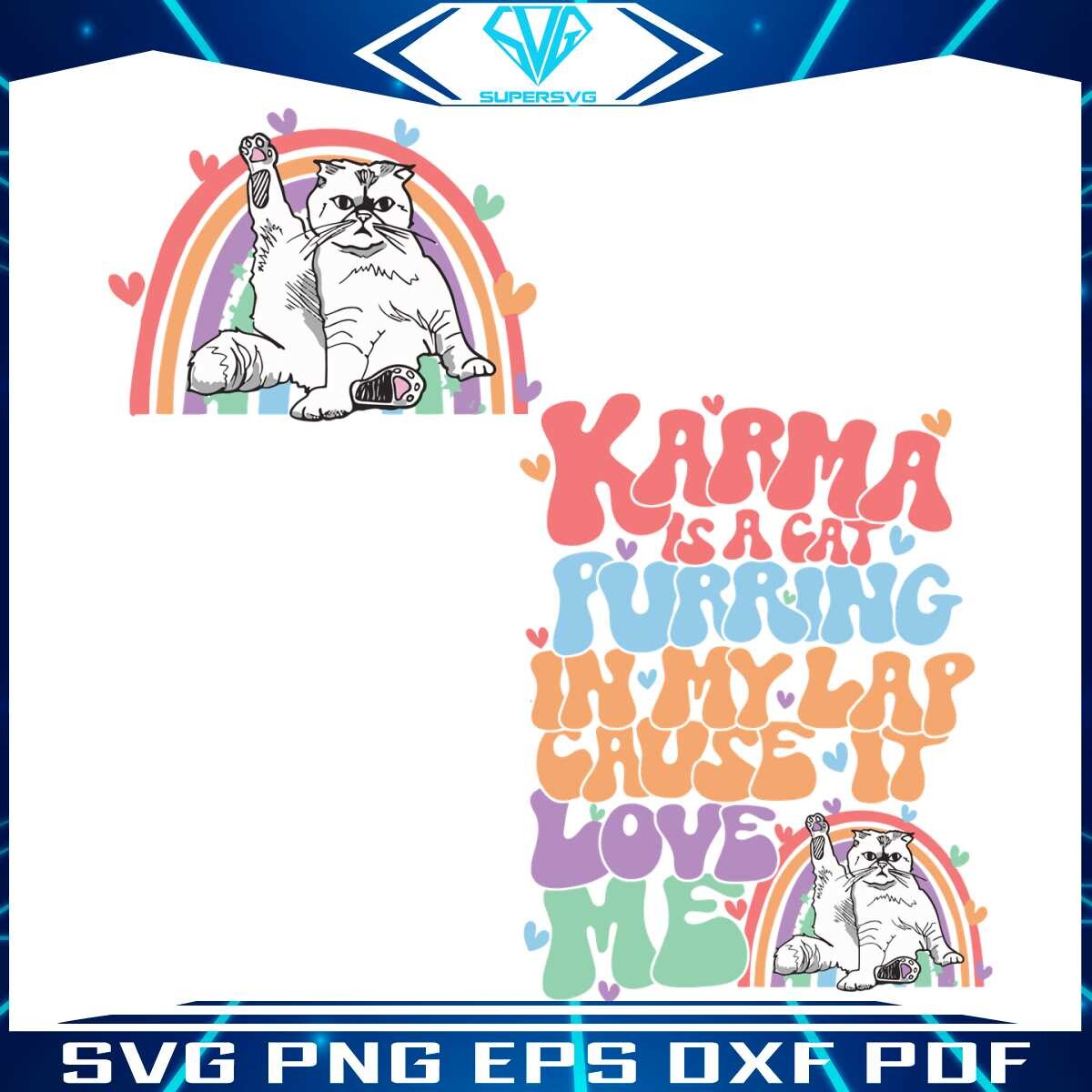 Artstation karma is a cat taylor swift midnights svg graphic design file