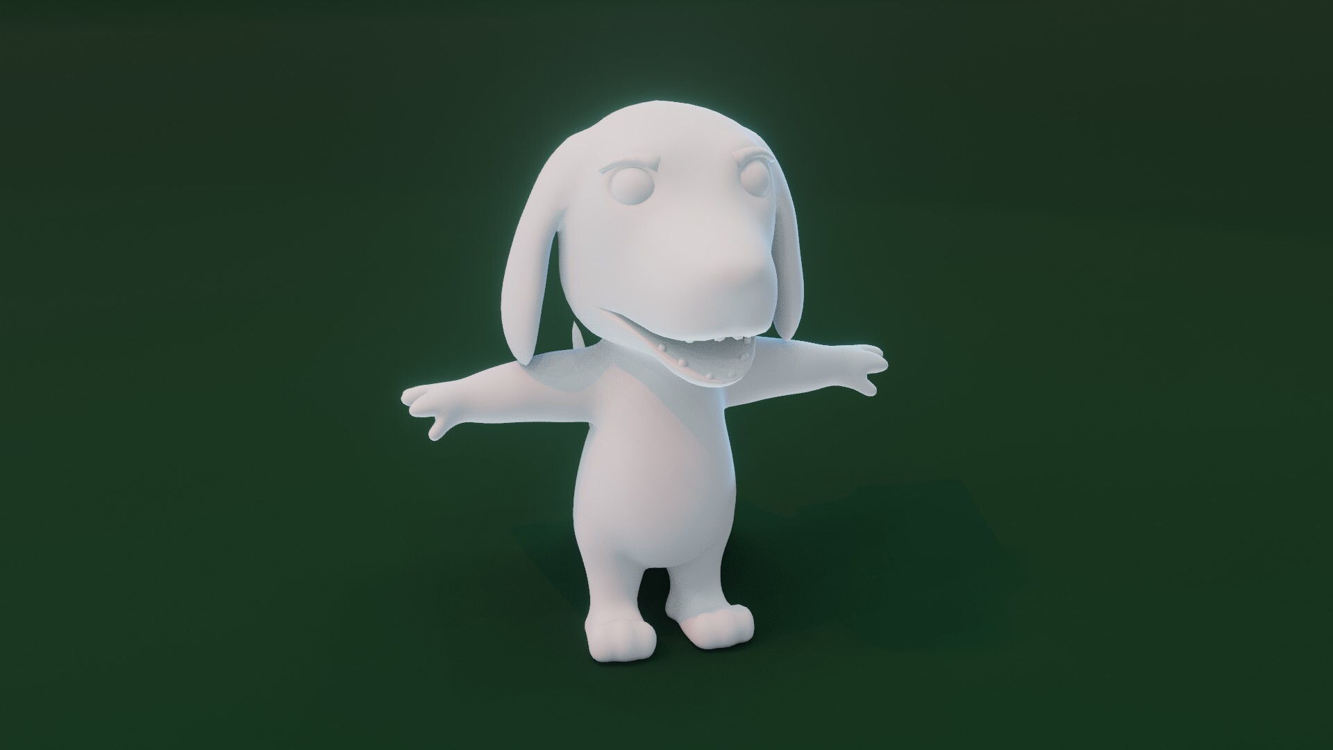 ArtStation - Cartoon Hound Dog Animated and Rigged Base Mesh 3D Model