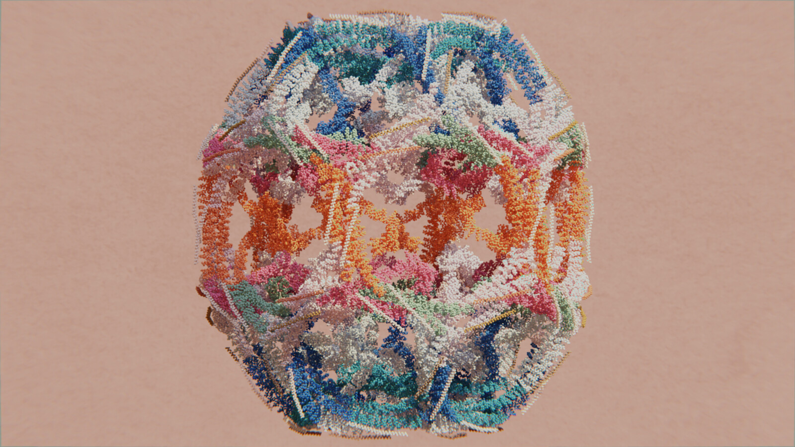 Clathrin coloring in Blender