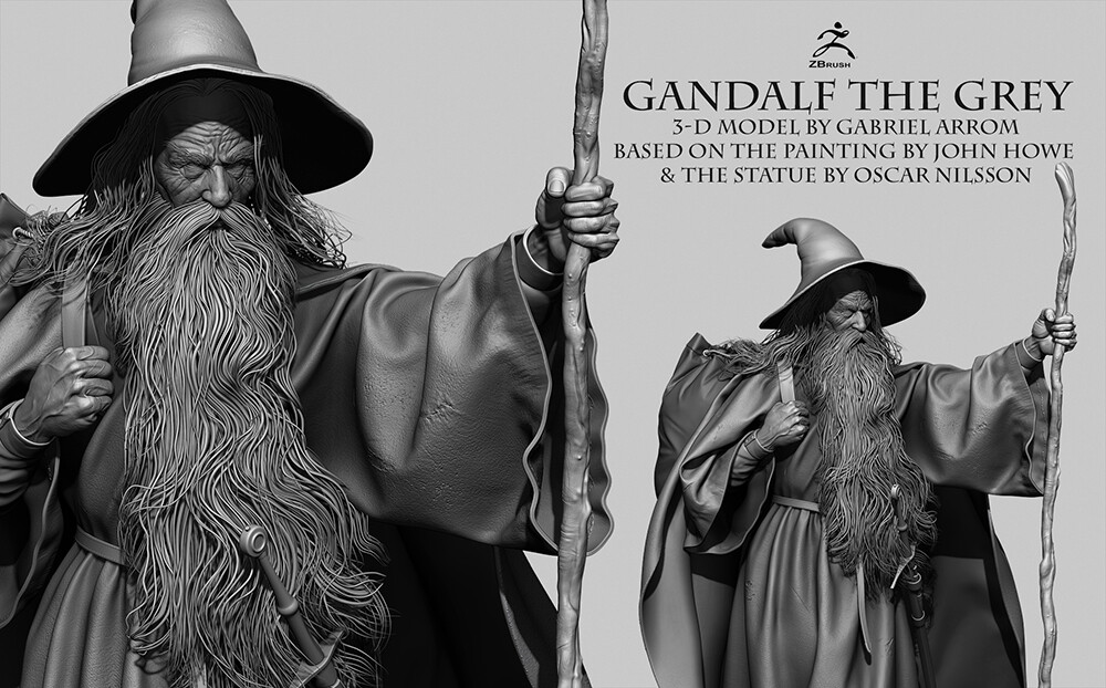 Gandalf the Grey - 3d model (ZBrush)