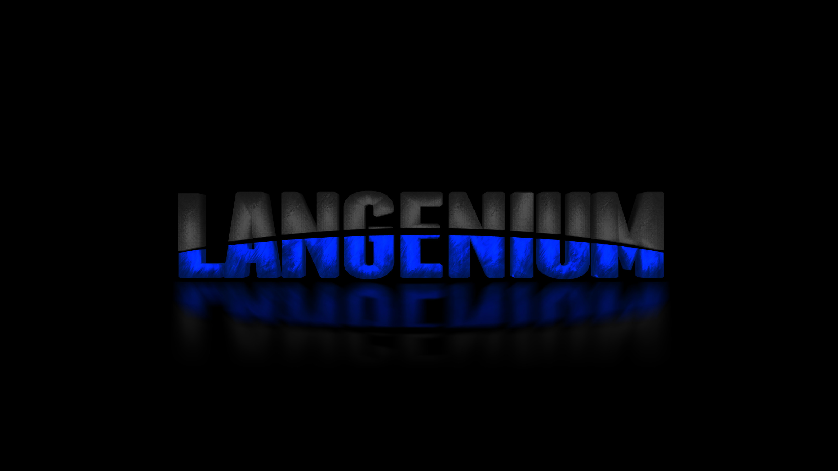 Langenium logo rendered using custom GLSL shaders and Three.JS.