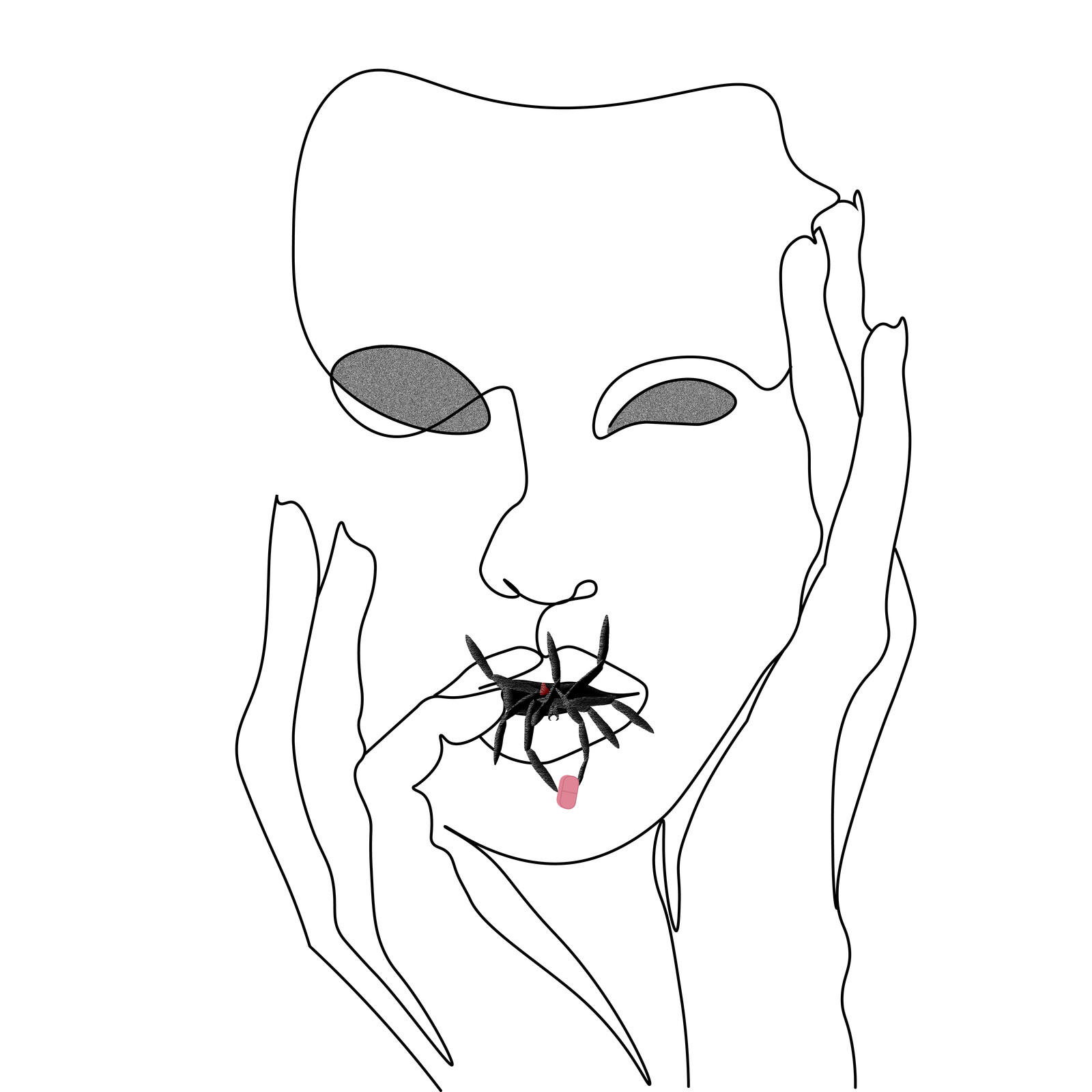 Self portrait of getting allergies
