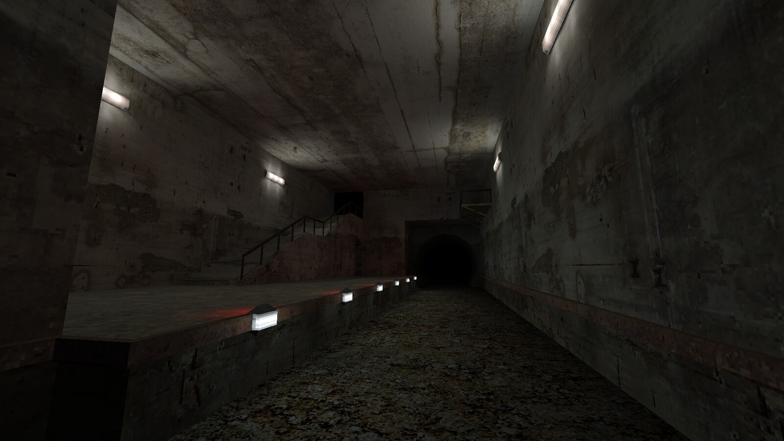 Underground metro tunnel.