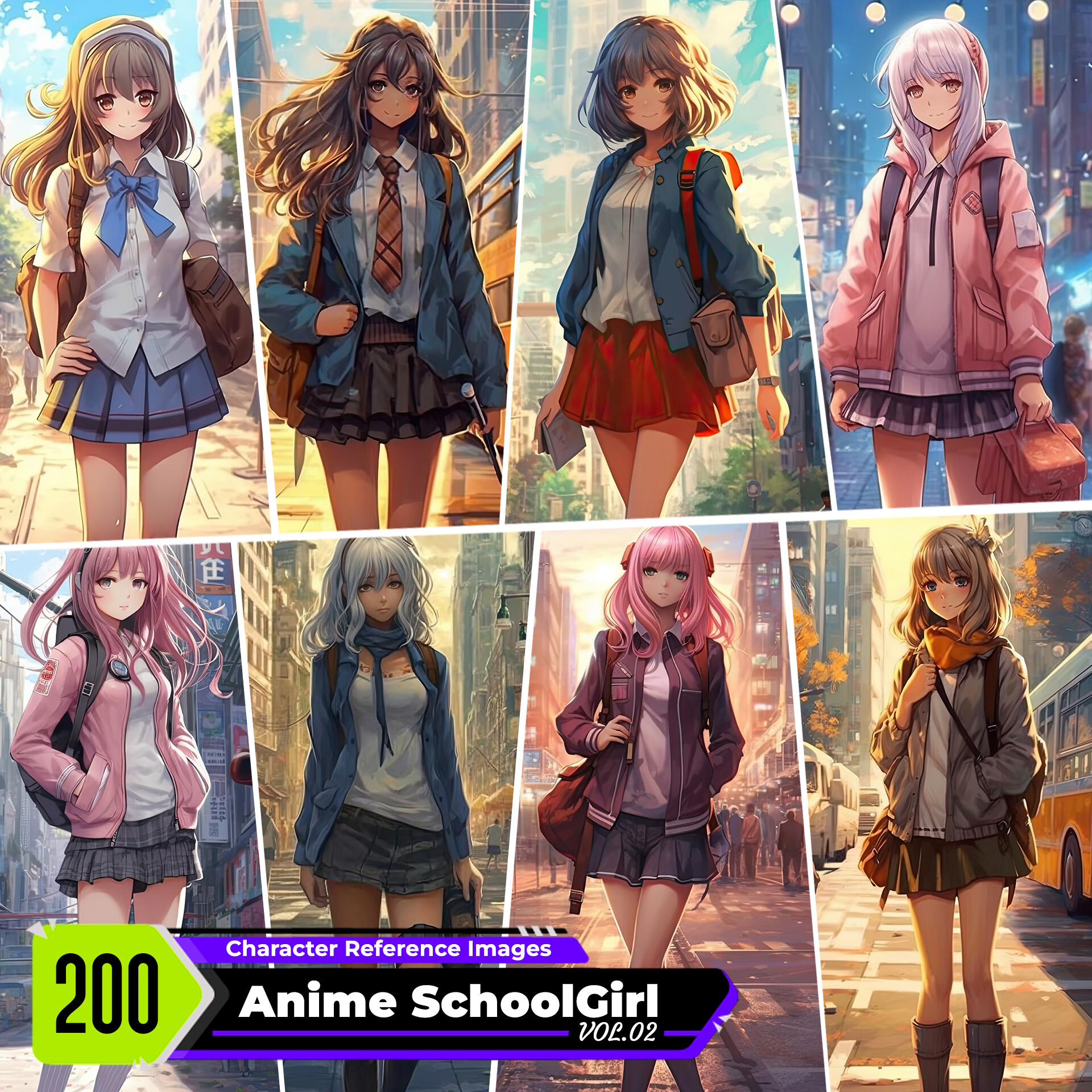 original characters, schoolgirl, anime, anime girls, artwork