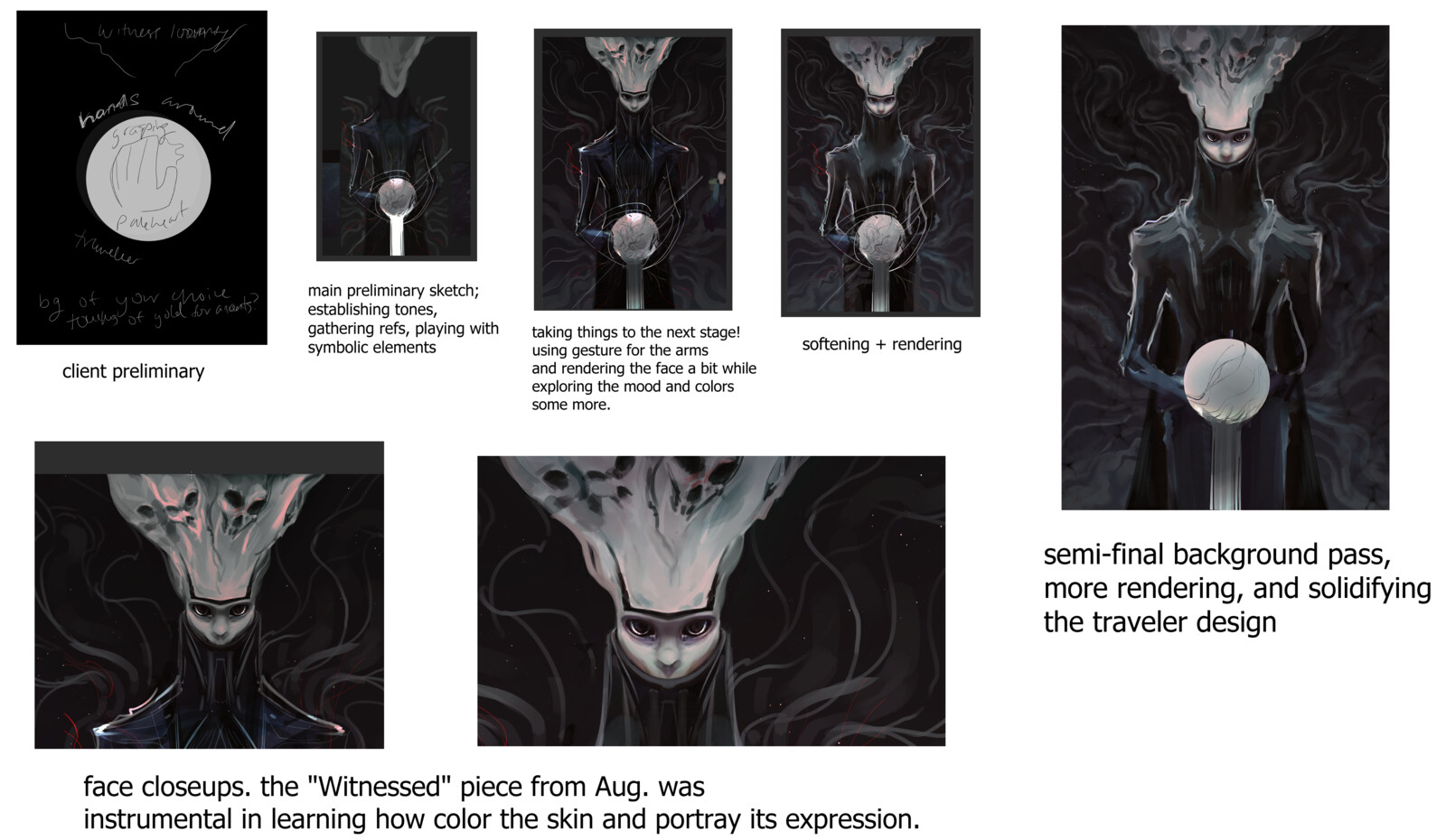 early process notes, starting with client sketch (remaining are on patreon)