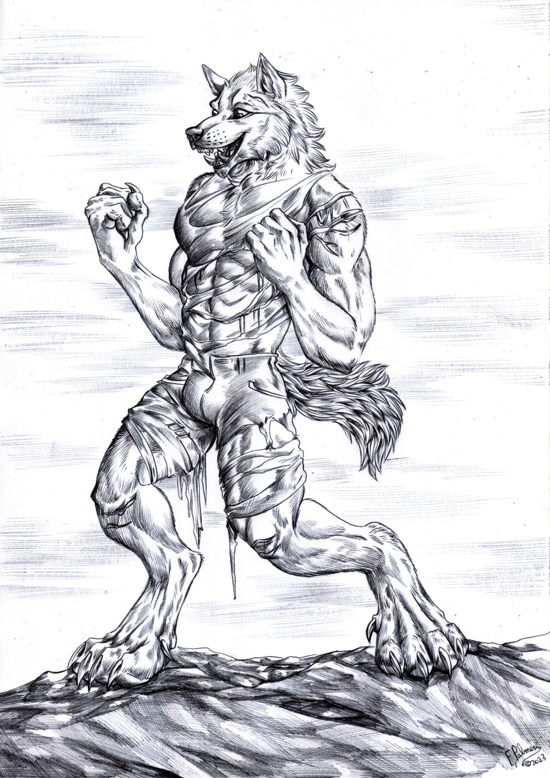 WIP 2 - Ballpoint pen texture and shading