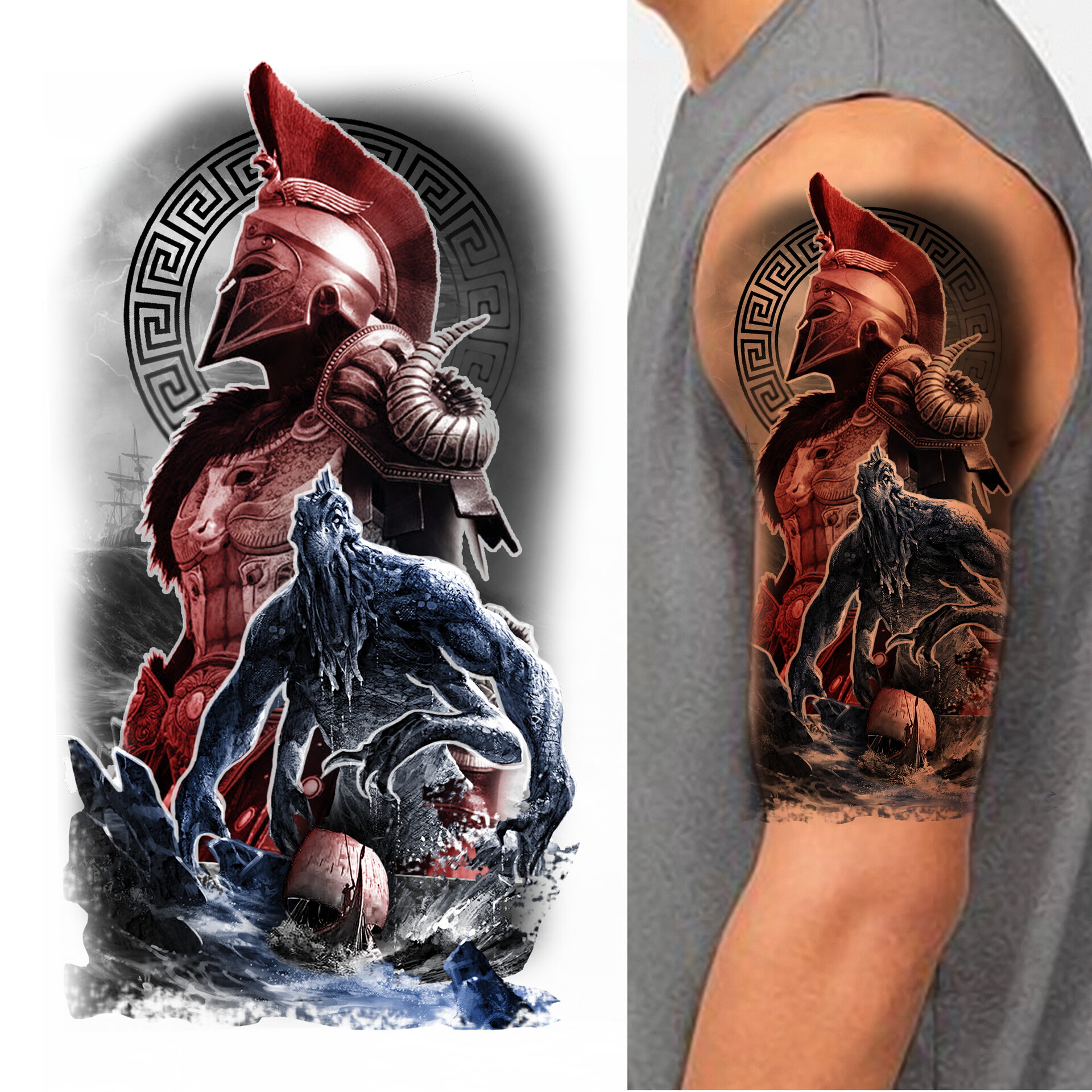 65 Masculine Spartan Tattoos For Men | Spartan Tattoo Ideas and Meaning -  Tattoo Me Now | Spartan tattoo, Gladiator tattoo, Spartan helmet tattoo