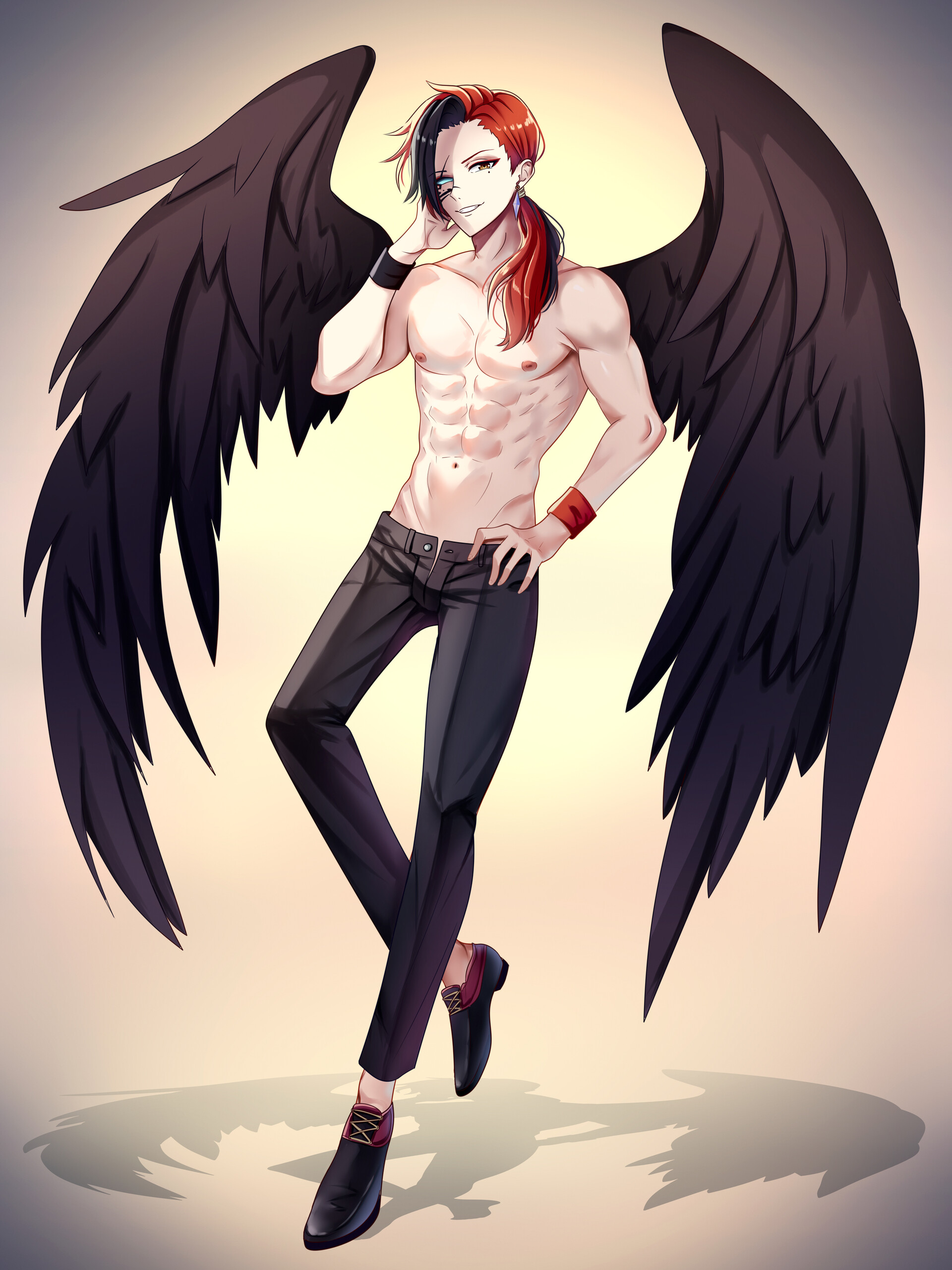anime guys wings