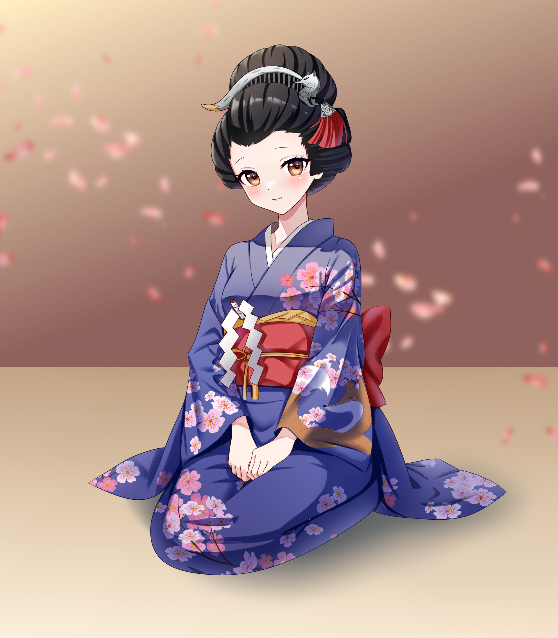 Girl In A White Kimono Anime Chibi PNG, Clipart, Anime, Art, Brown Hair,  Cartoon, Chibi Free