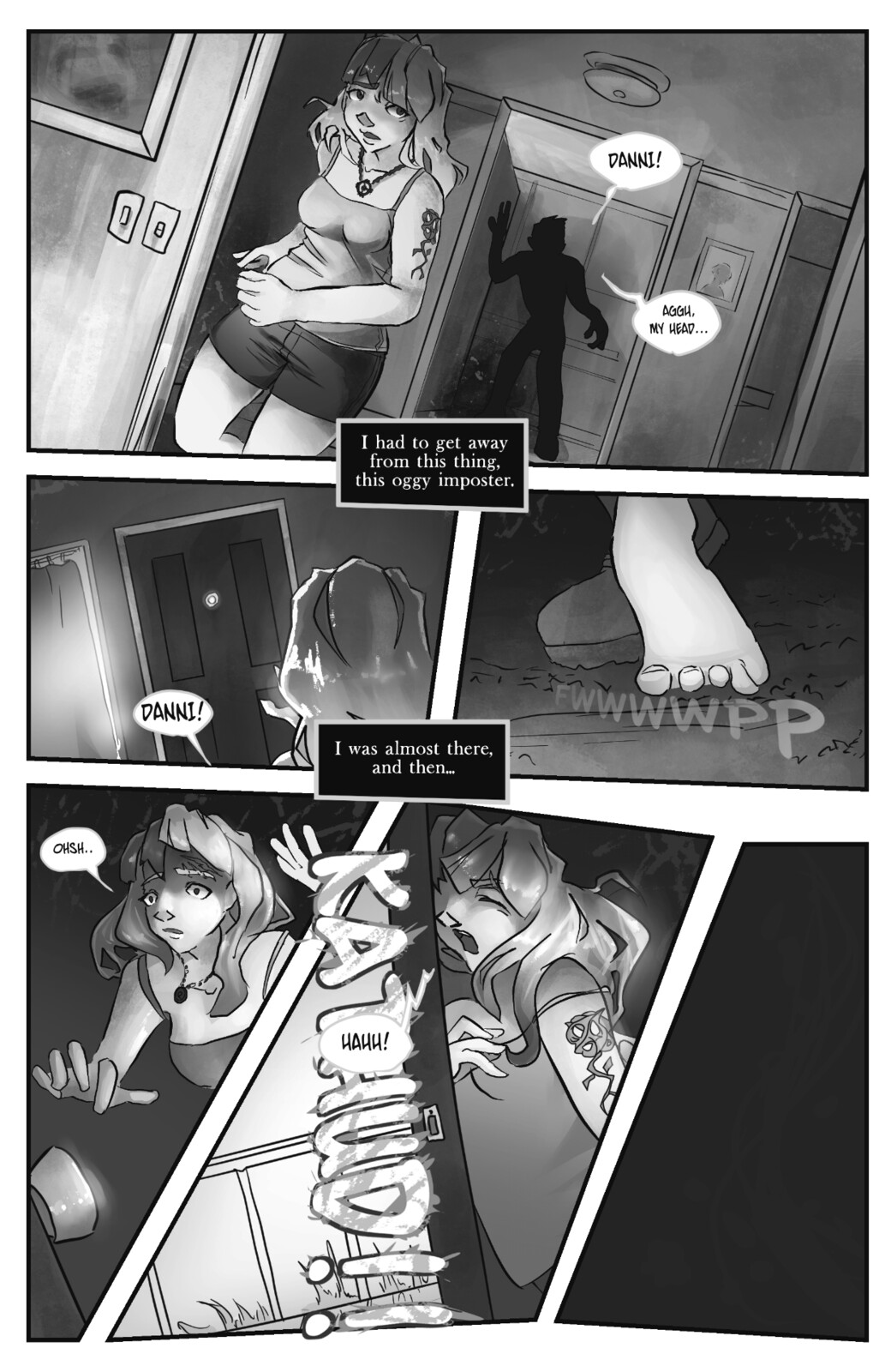 A page from the Sideways Graphic Novel