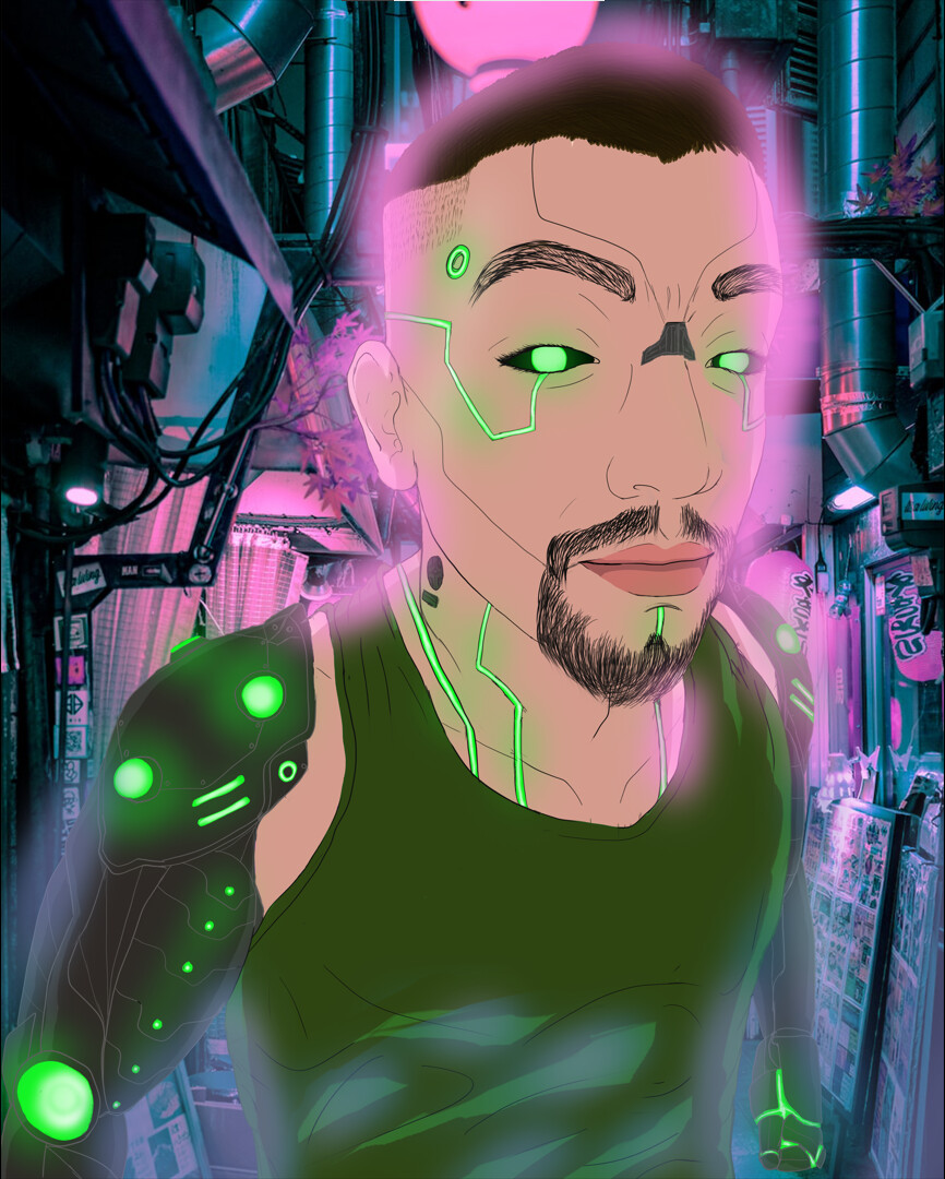 ArtStation My version in the world of Cyberpunk 2077