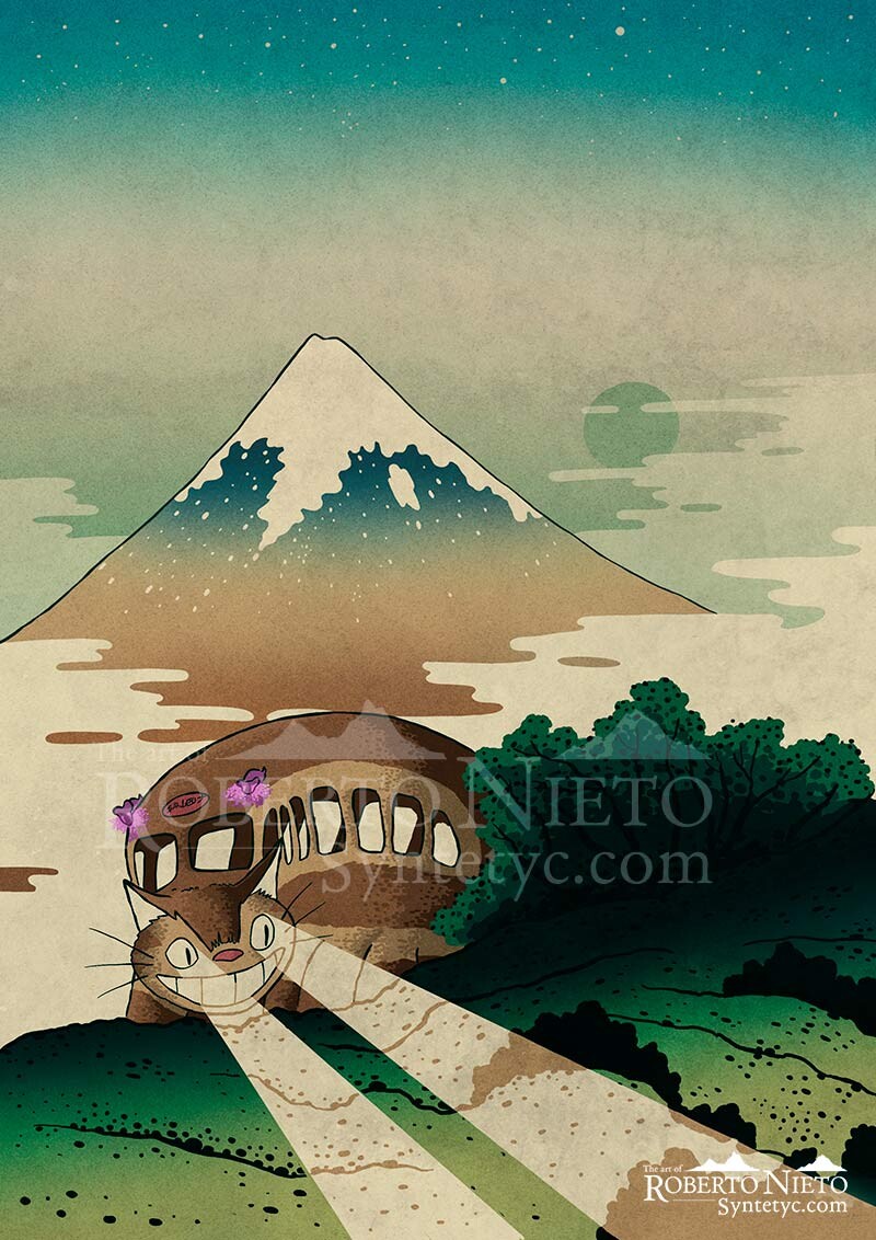 The cat and mount fuji