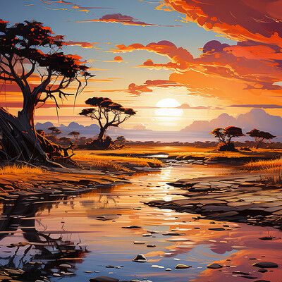 Fabien burgue valinordekalt tanzania landscape in the sunset and kilimanjaro 4e652f34 8f73 4d88 a0x 16706471a0b5
